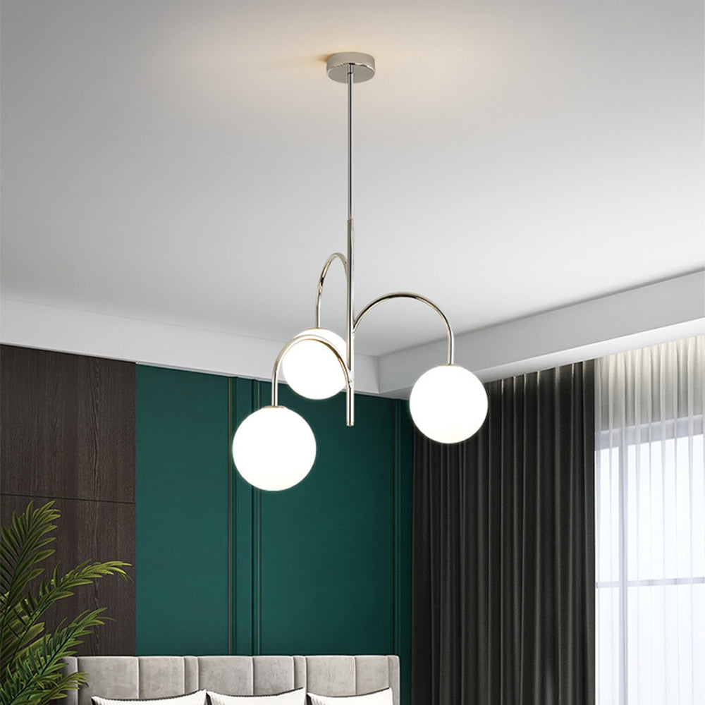 Valentina Suspension Multi Moderne, Metal/Verre, Blanc, Chambre