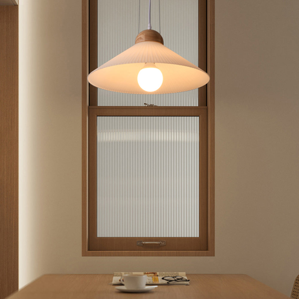 Muto Suspension Bol Moderne, Bois/Verre, Marron, Salon