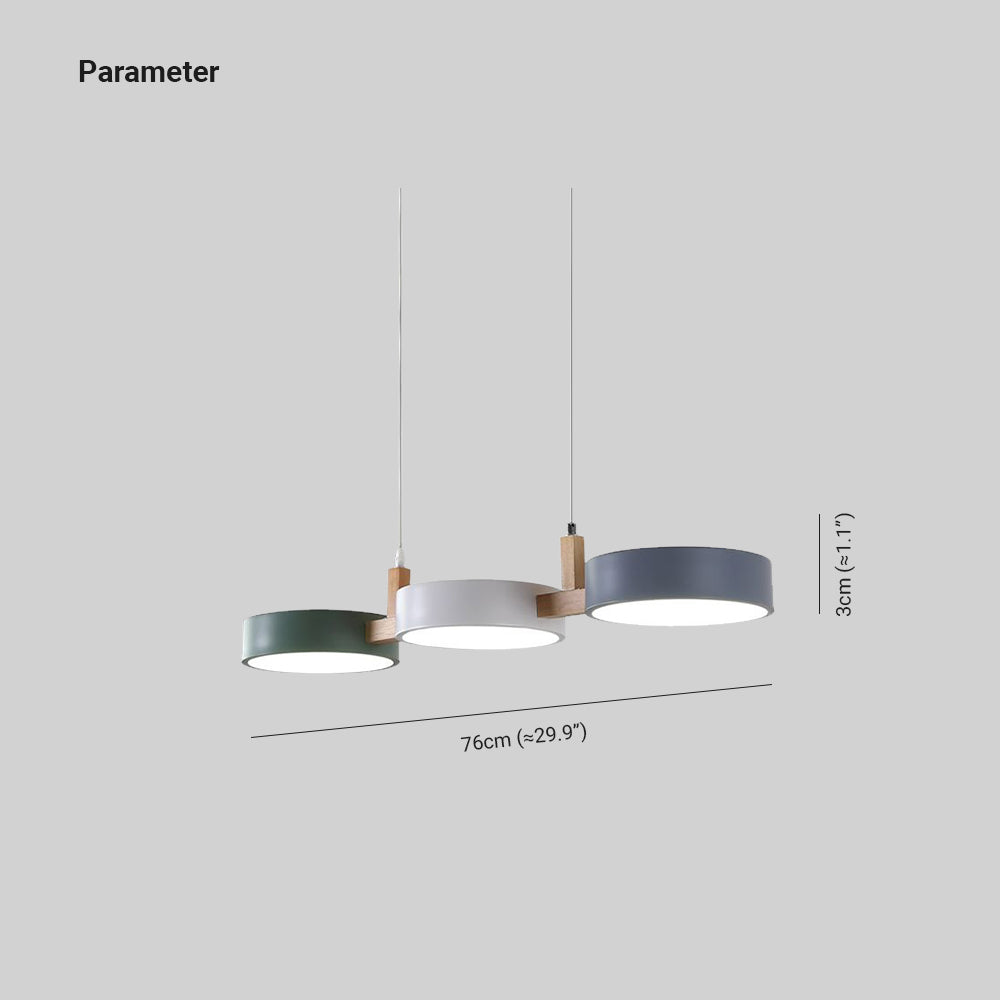 Valentina Suspension Anneau Moderne, Bois/Métal, Blanc/Gris/Vert, Salon