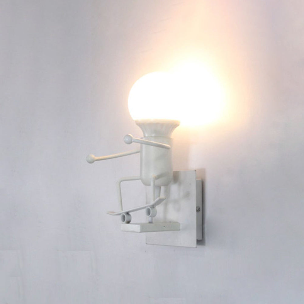Luxo Applique Murale Design Italien LED Métal Noir/Blanc Chambre à Coucher/Salon