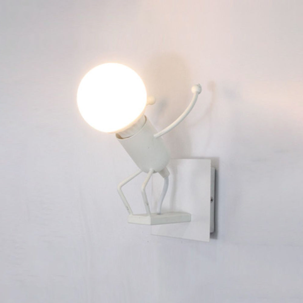 Luxo Applique Murale Design Italien LED Métal Noir/Blanc Chambre à Coucher/Salon