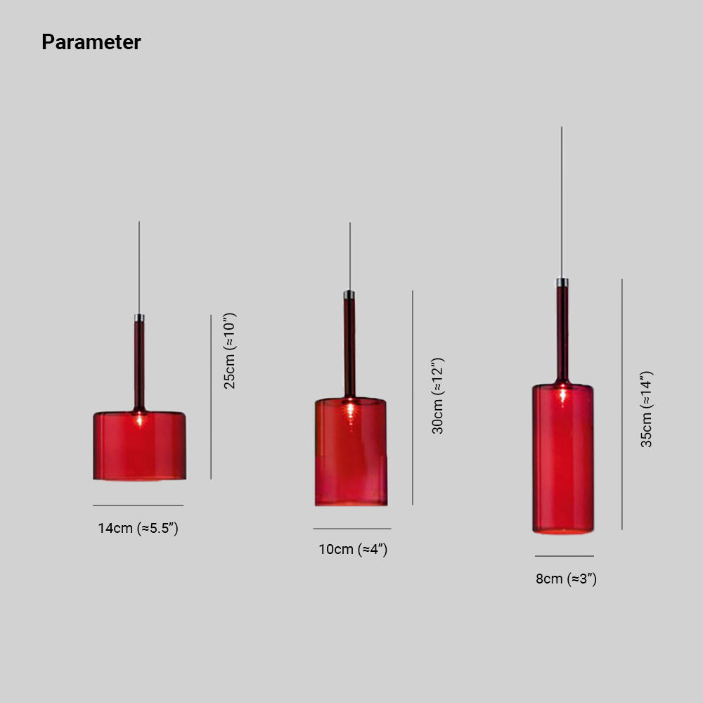 Valentina Lustre Suspension Moderne Minimaliste Verre Clair/Gris Bar