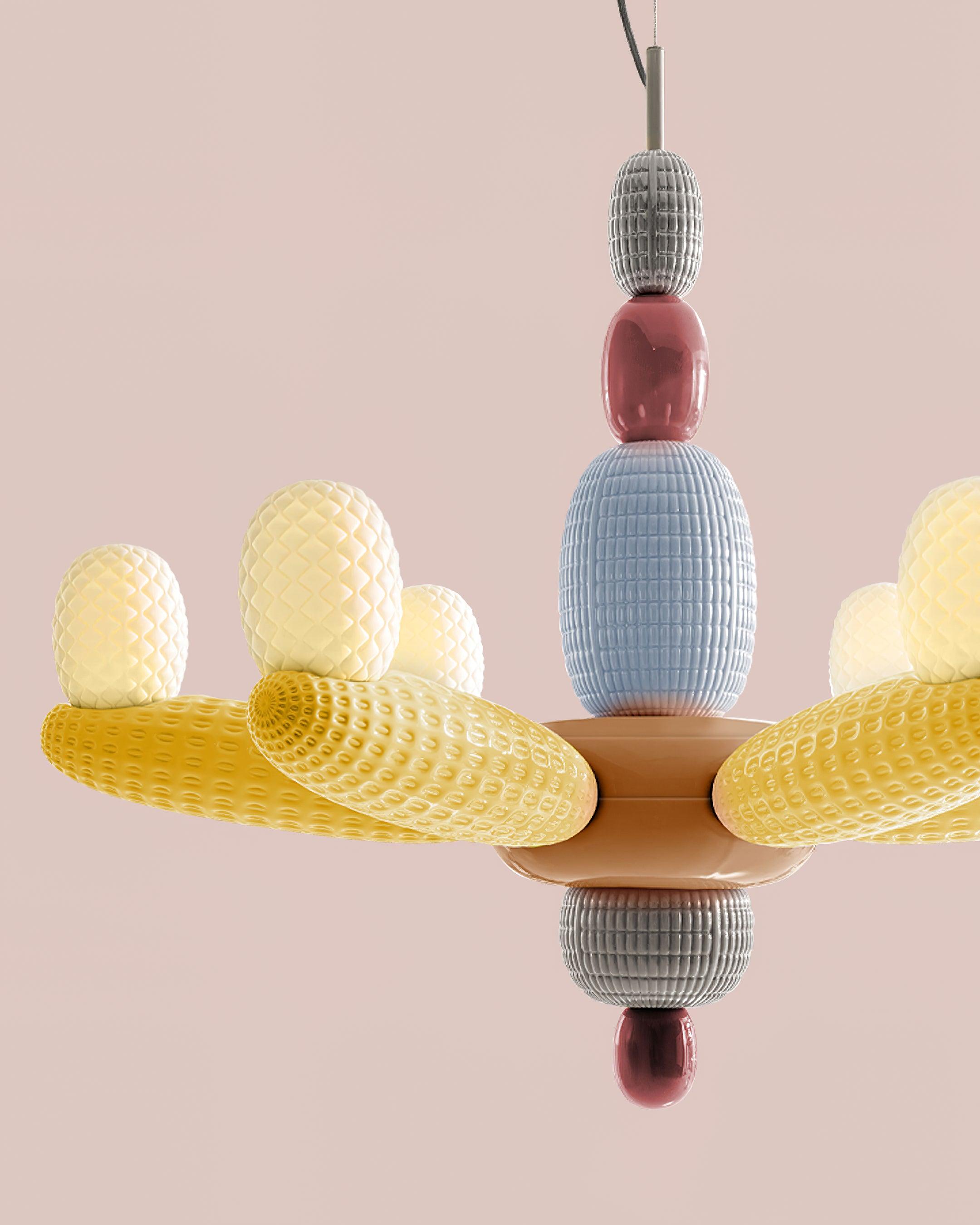 Balloons Chandelier Porcelain Modules Frosted Orbs - Letslighting