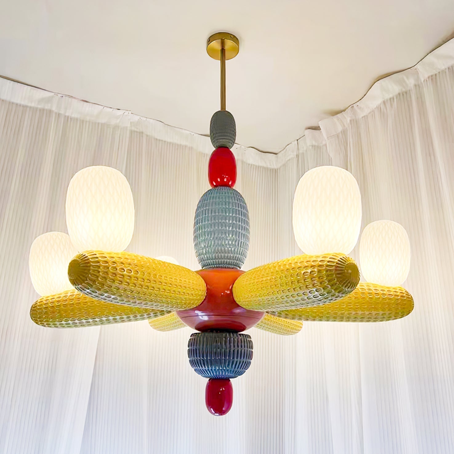 Balloons Chandelier Porcelain Modules Frosted Orbs - Letslighting
