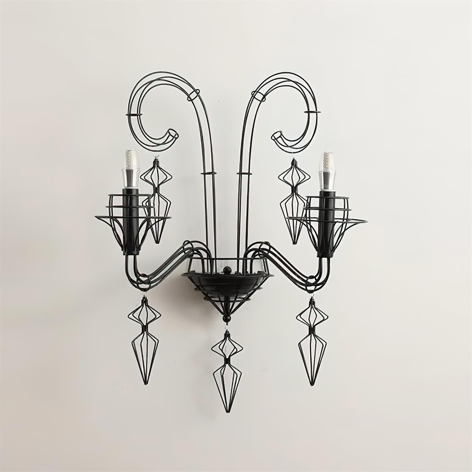 Baroque Wall Lamp Sculptural Wire - Letslighting