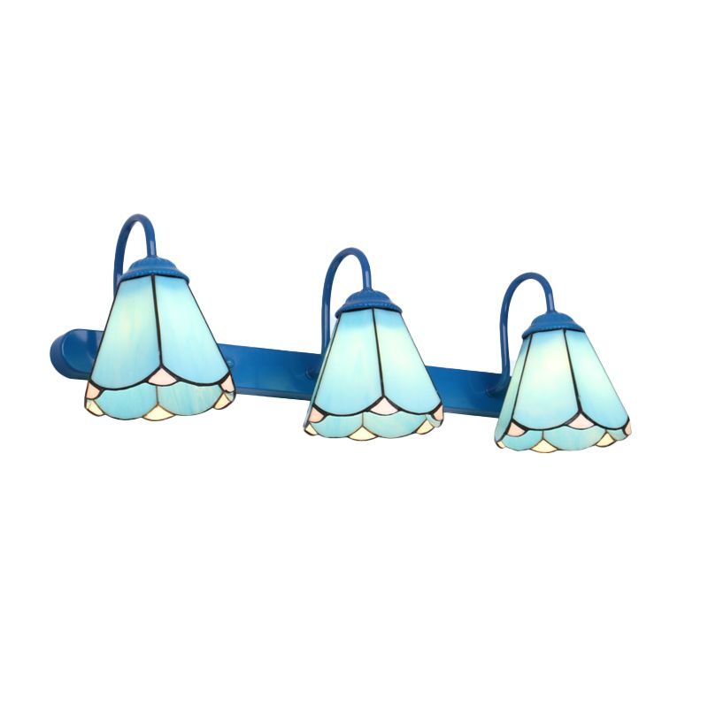 Tiffany Applique Murale de Vanité Fleur Tiffany, Verre/Métal, Chambre
