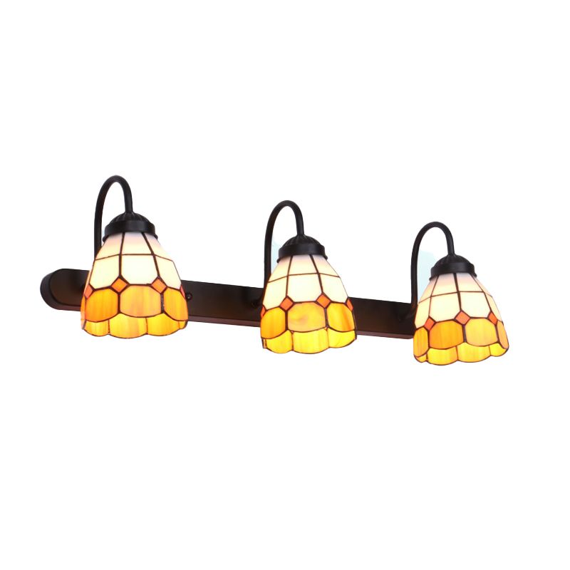Tiffany Applique Murale de Vanité Fleur Tiffany, Verre/Métal, Chambre