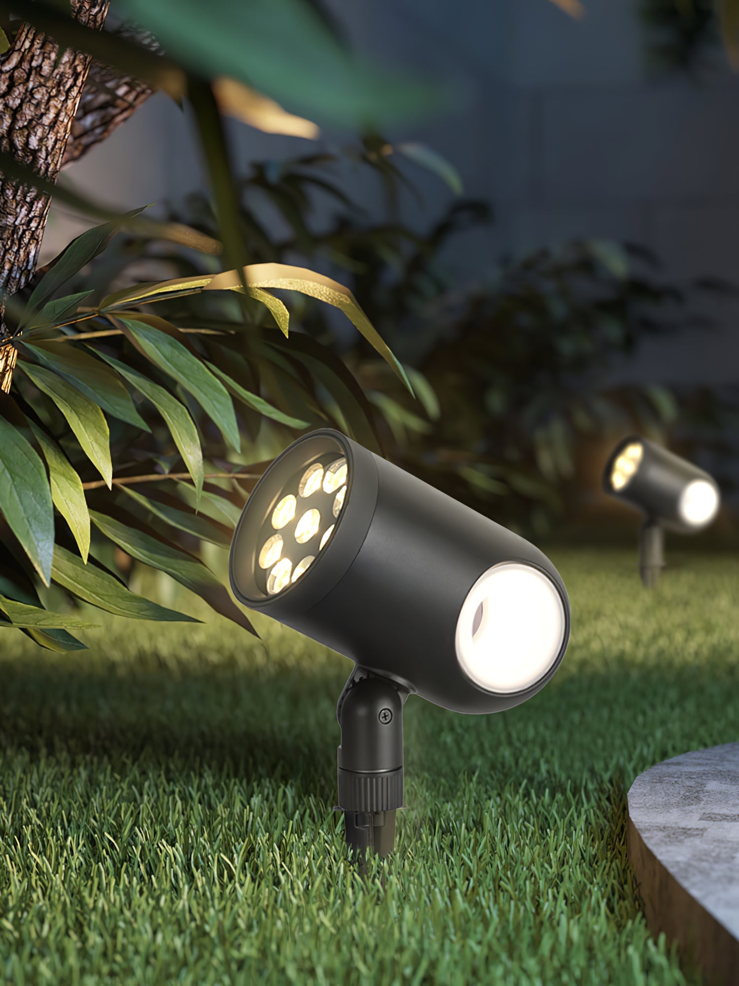 Beam Pointe Ajustable Acier Inoxydable Projecteur Paysage