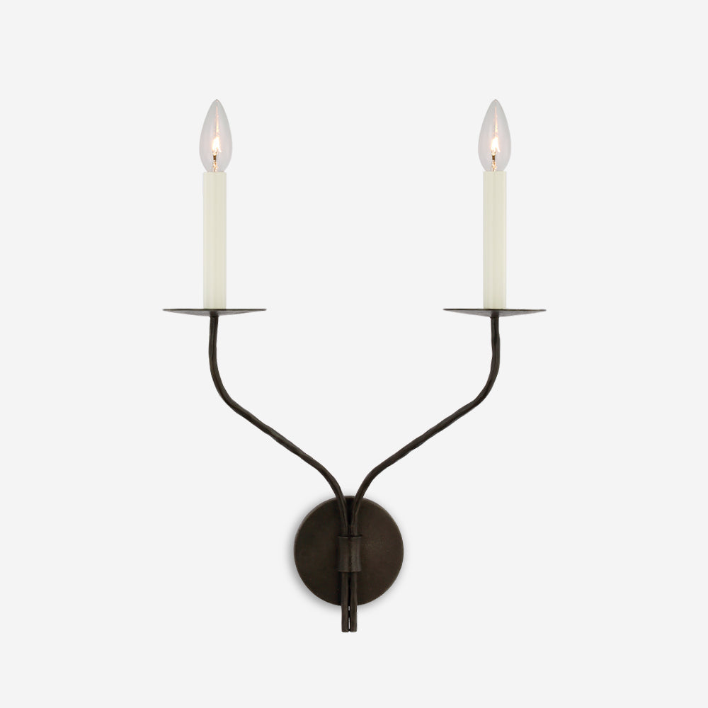 Belfair Wall Lamp Hand-Forged Dual Arms - Letslighting