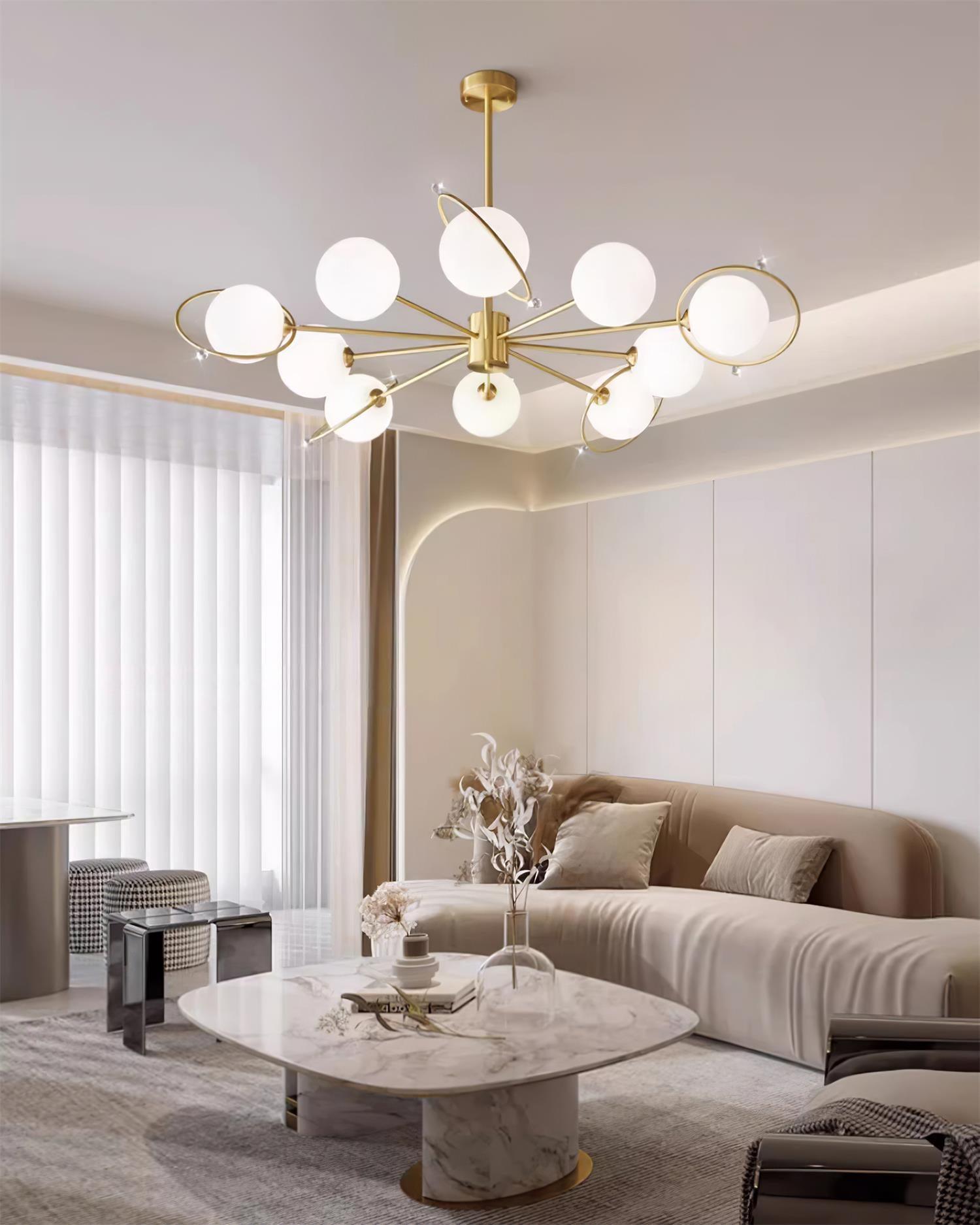 Astra Brass Chandelier Mulit-Head - Letslighting