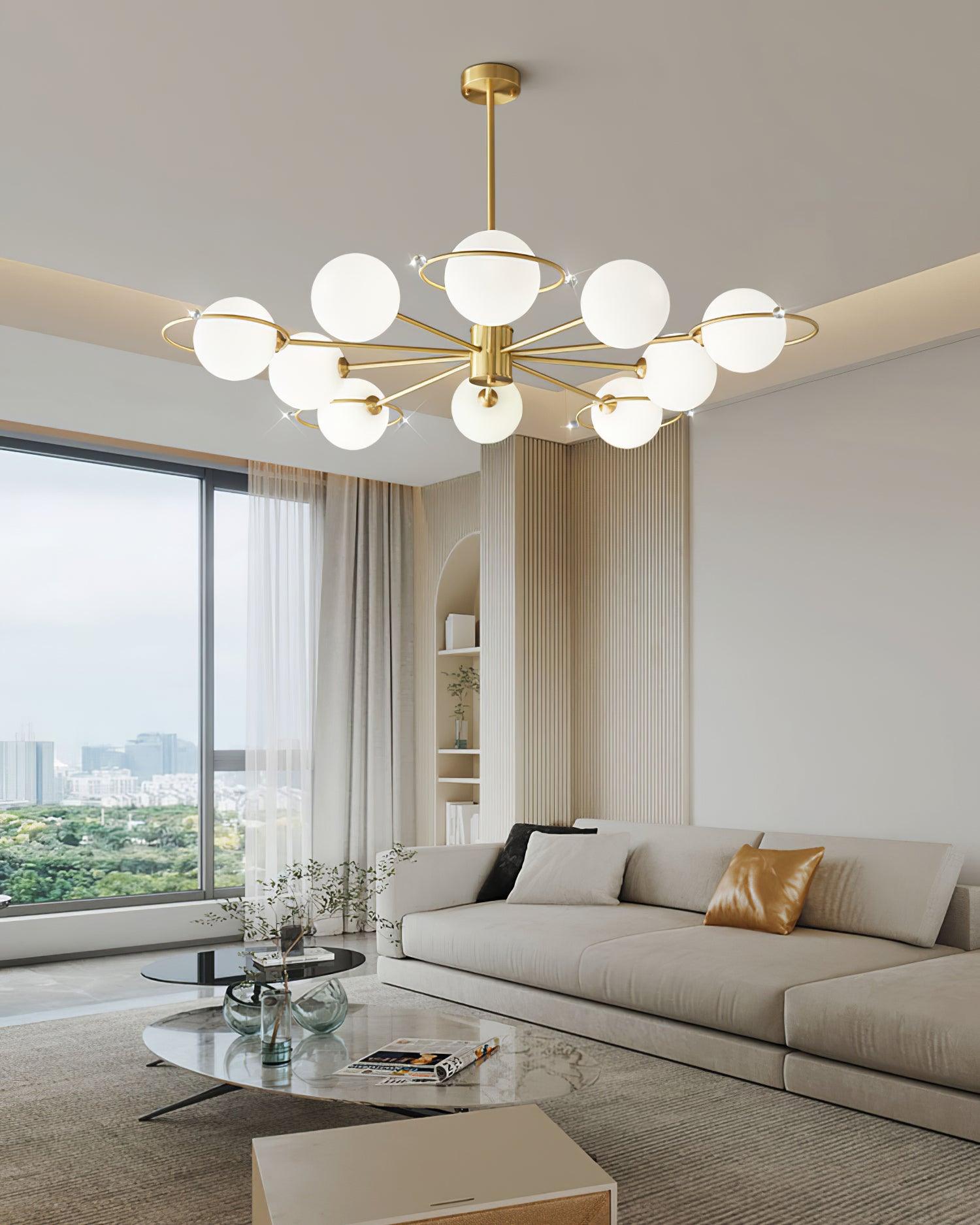 Astra Brass Chandelier Mulit-Head - Letslighting