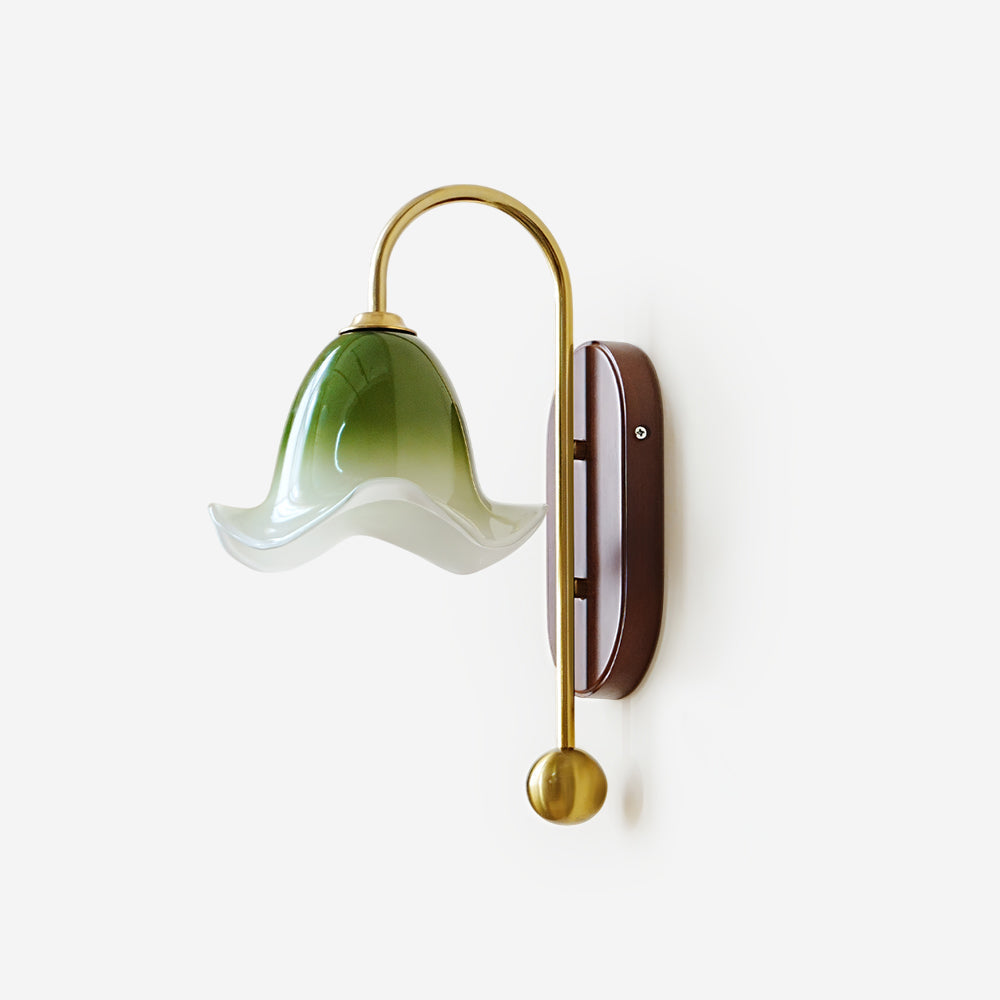 Bellora Wall Lamp Hand-Blown Floral Glass - Letslighting