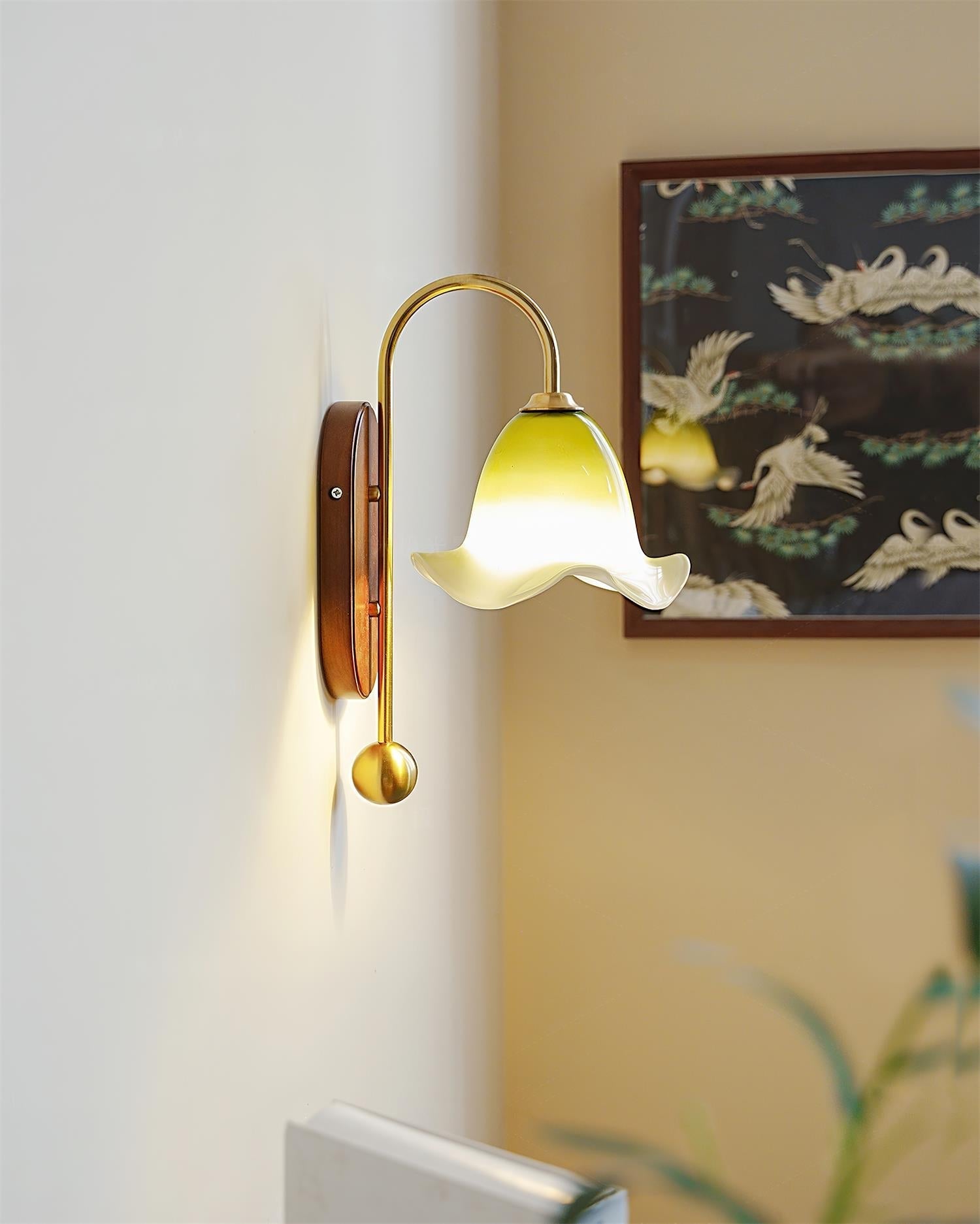 Bellora Wall Lamp Hand-Blown Floral Glass - Letslighting