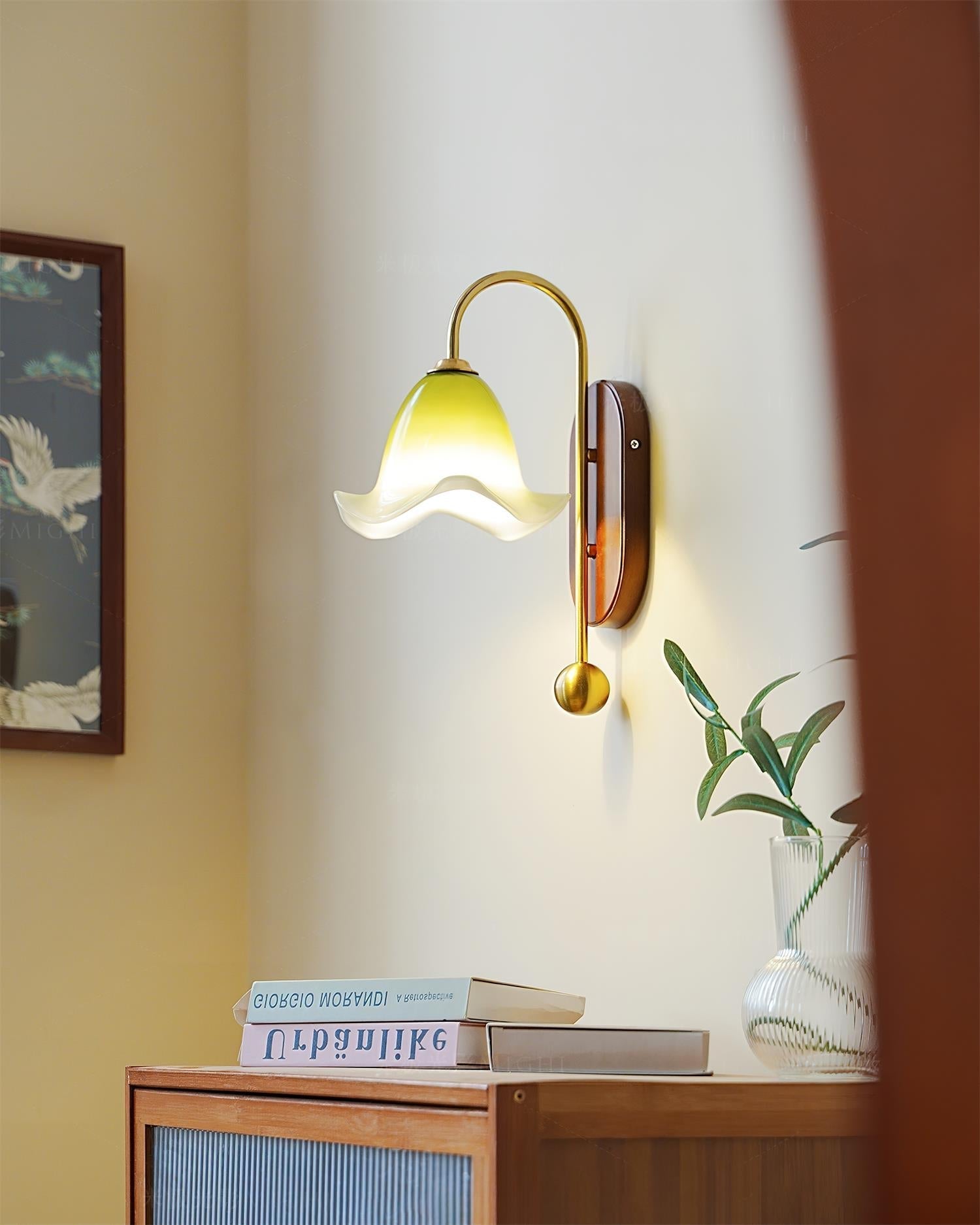 Bellora Wall Lamp Hand-Blown Floral Glass - Letslighting
