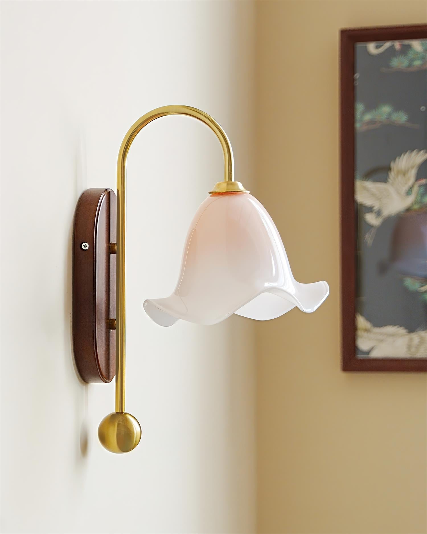 Bellora Wall Lamp Hand-Blown Floral Glass - Letslighting