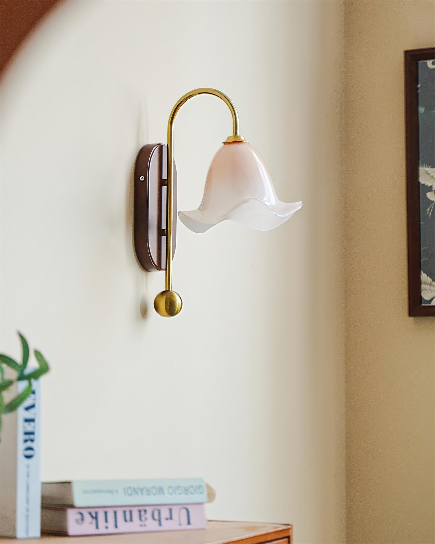 Bellora Wall Lamp Hand-Blown Floral Glass - Letslighting