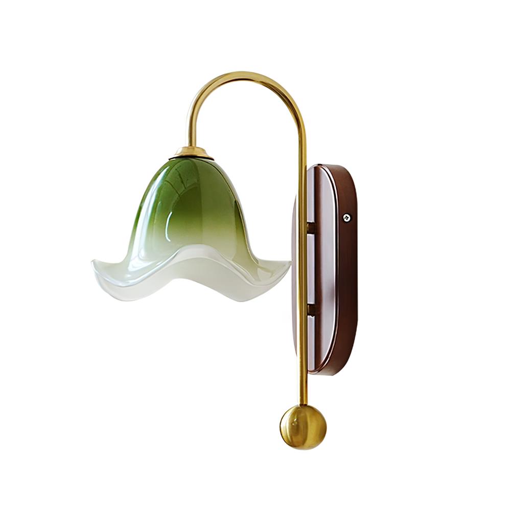 Bellora Wall Lamp Hand-Blown Floral Glass - Letslighting