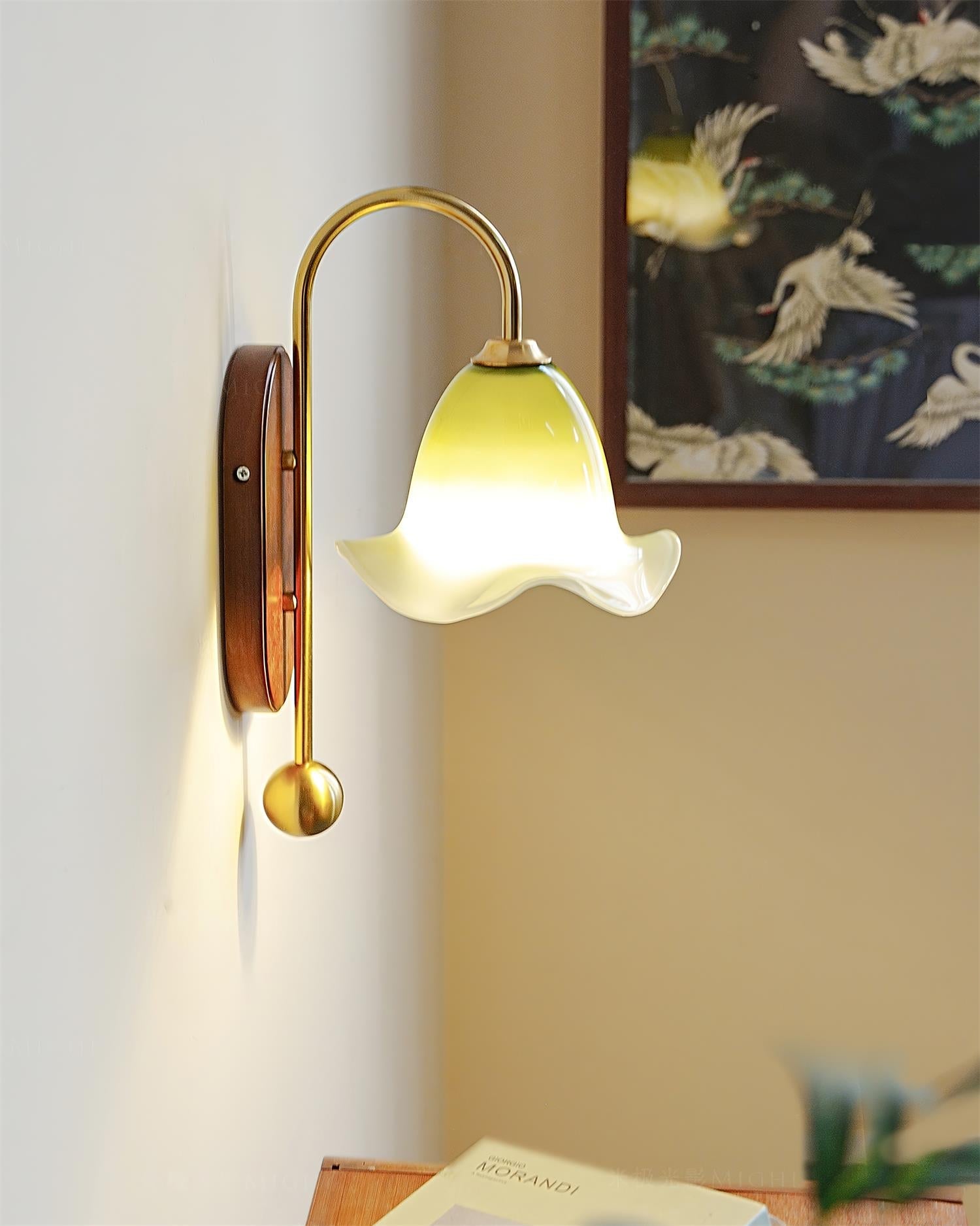 Bellora Wall Lamp Hand-Blown Floral Glass - Letslighting