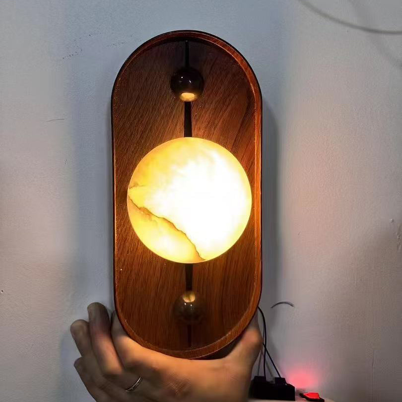 Ildvuvyh Modern Minimalist Metal Alabaster Wall Lamp - Lamp Copper