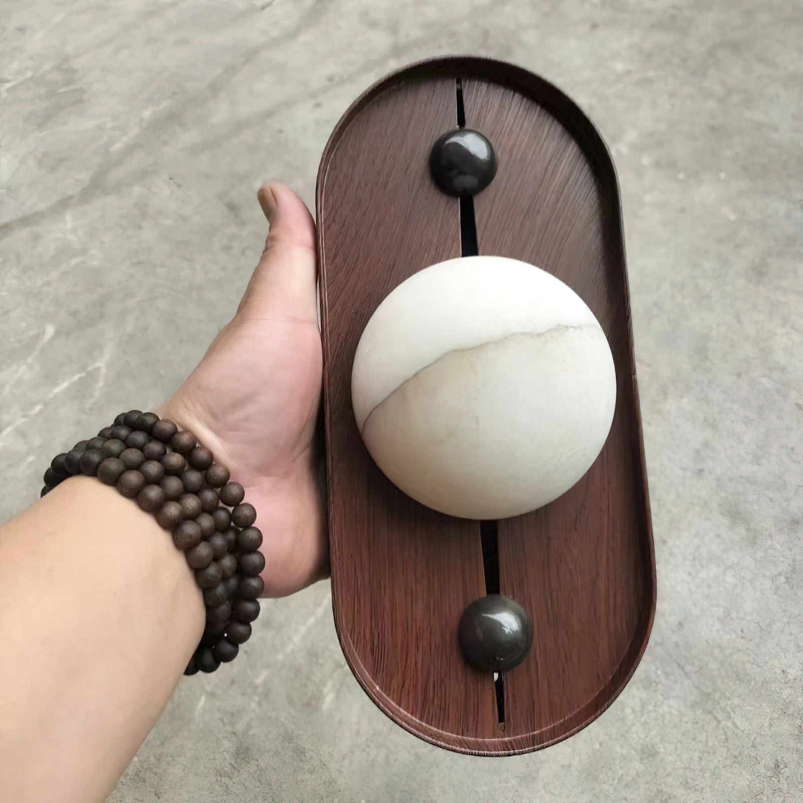 Ildvuvyh Modern Minimalist Metal Alabaster Wall Lamp - Lamp Copper