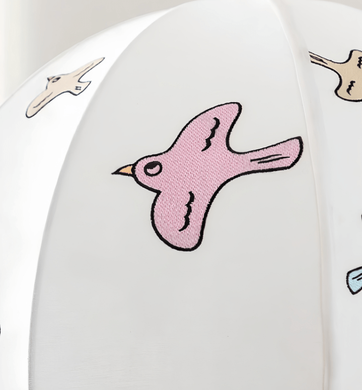 Bird Ballon Métal Tissu Suspension Lumière