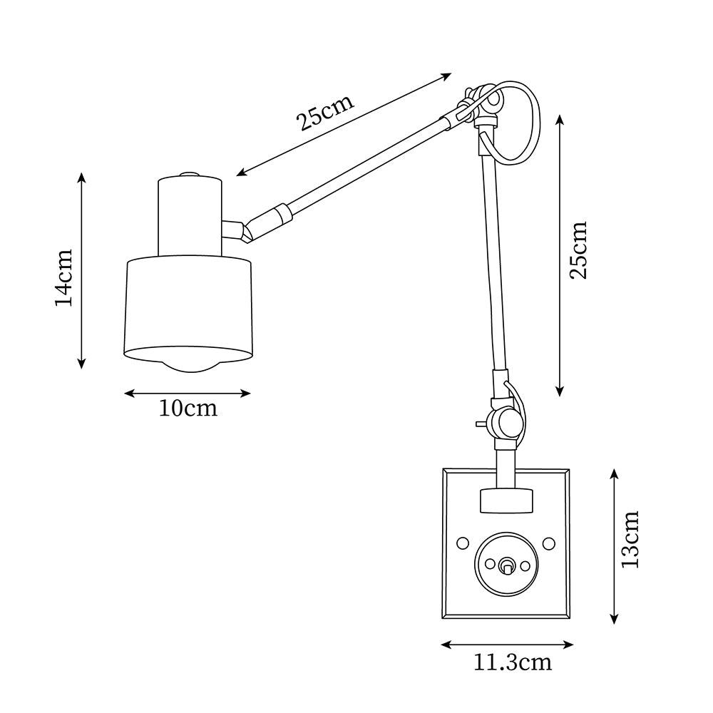 Blair Wall Lamp Swing Arm Dome - Letslighting