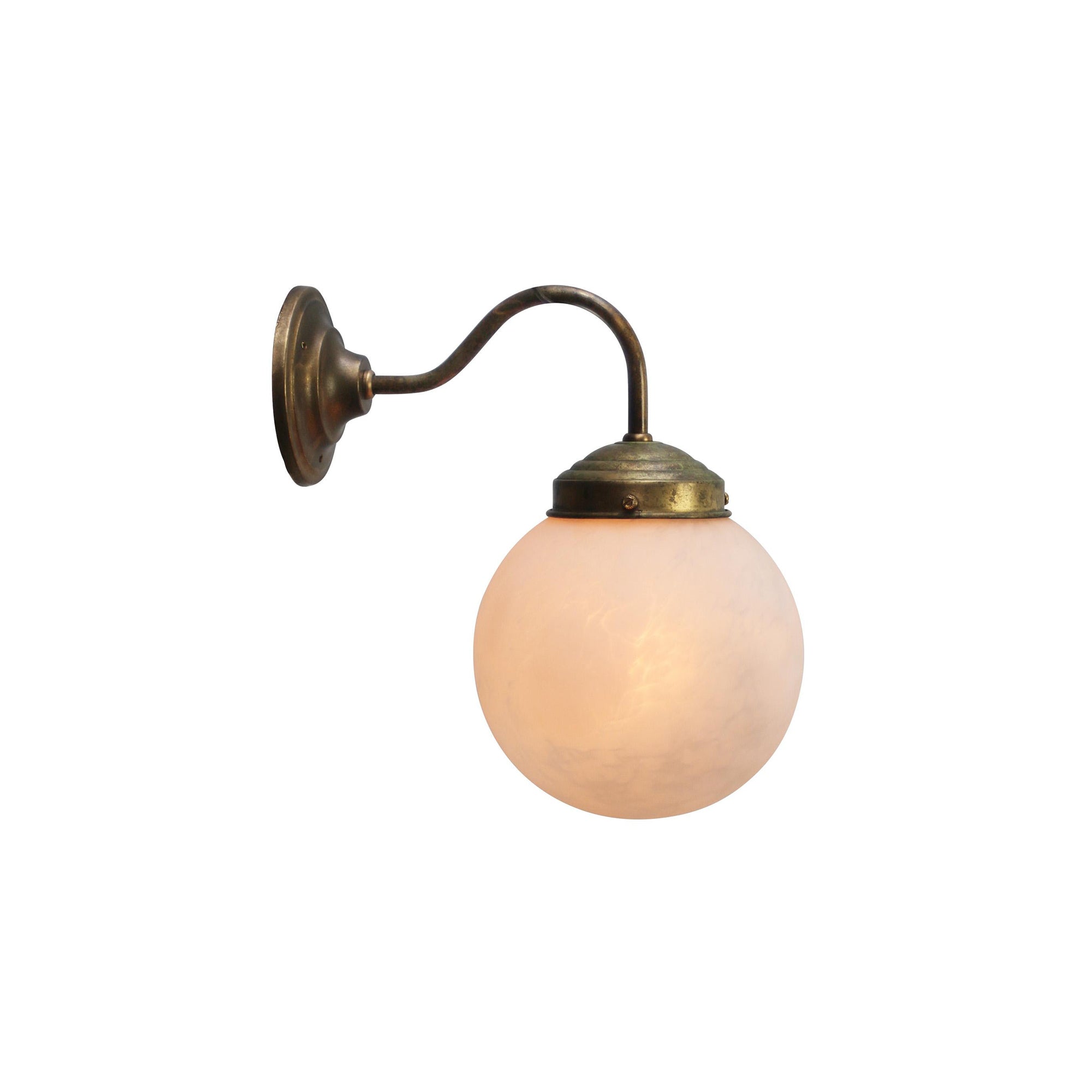 Rauduvyd Modern Minimalist Alabaster Metal Wall Lamp - Lamp Copper