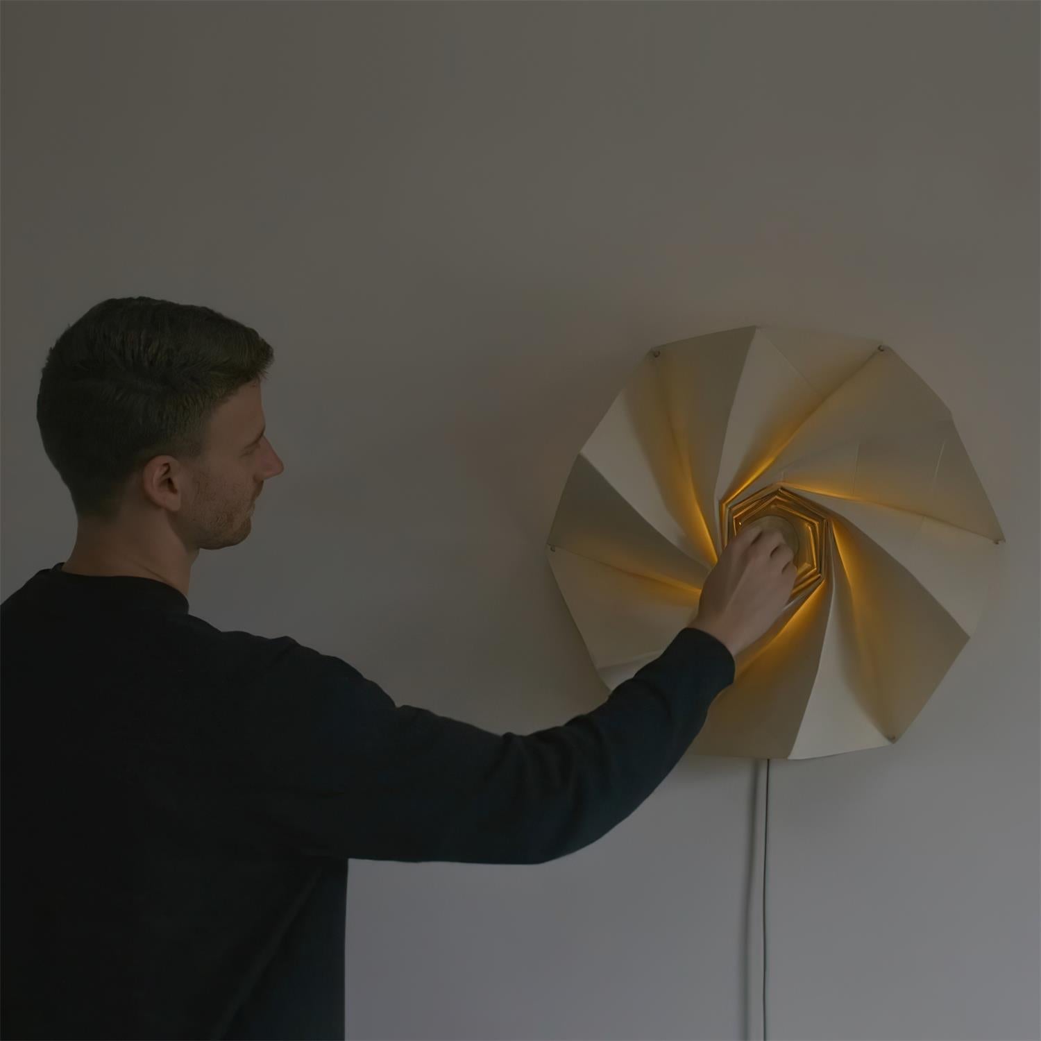 Wall Lamp and Fabric Spiral Shade Artistic LED Accent Modern - Letslighting