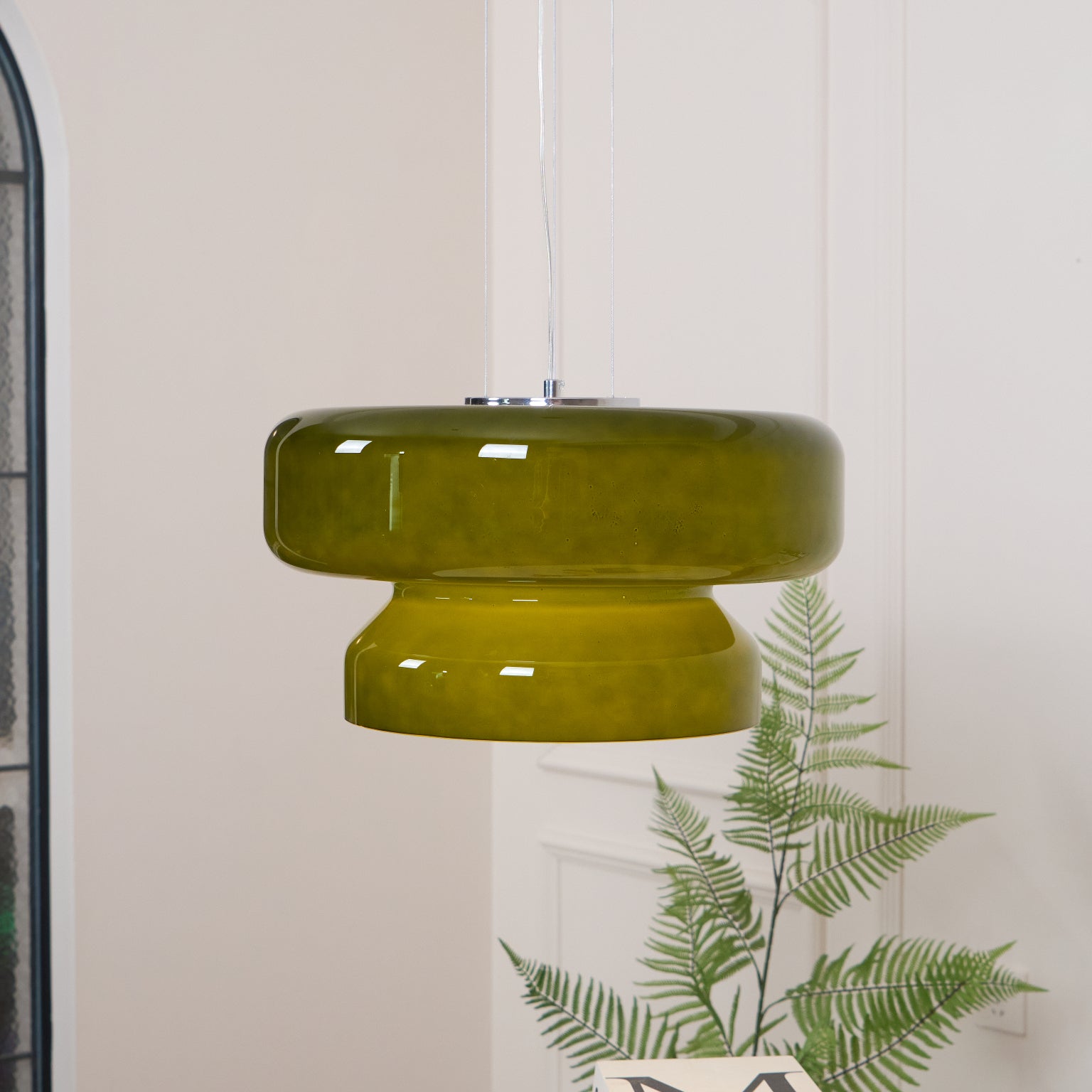 Xenuvyj Modern Minimalist Metal Glass Pendant Lamp - Lamp Copper