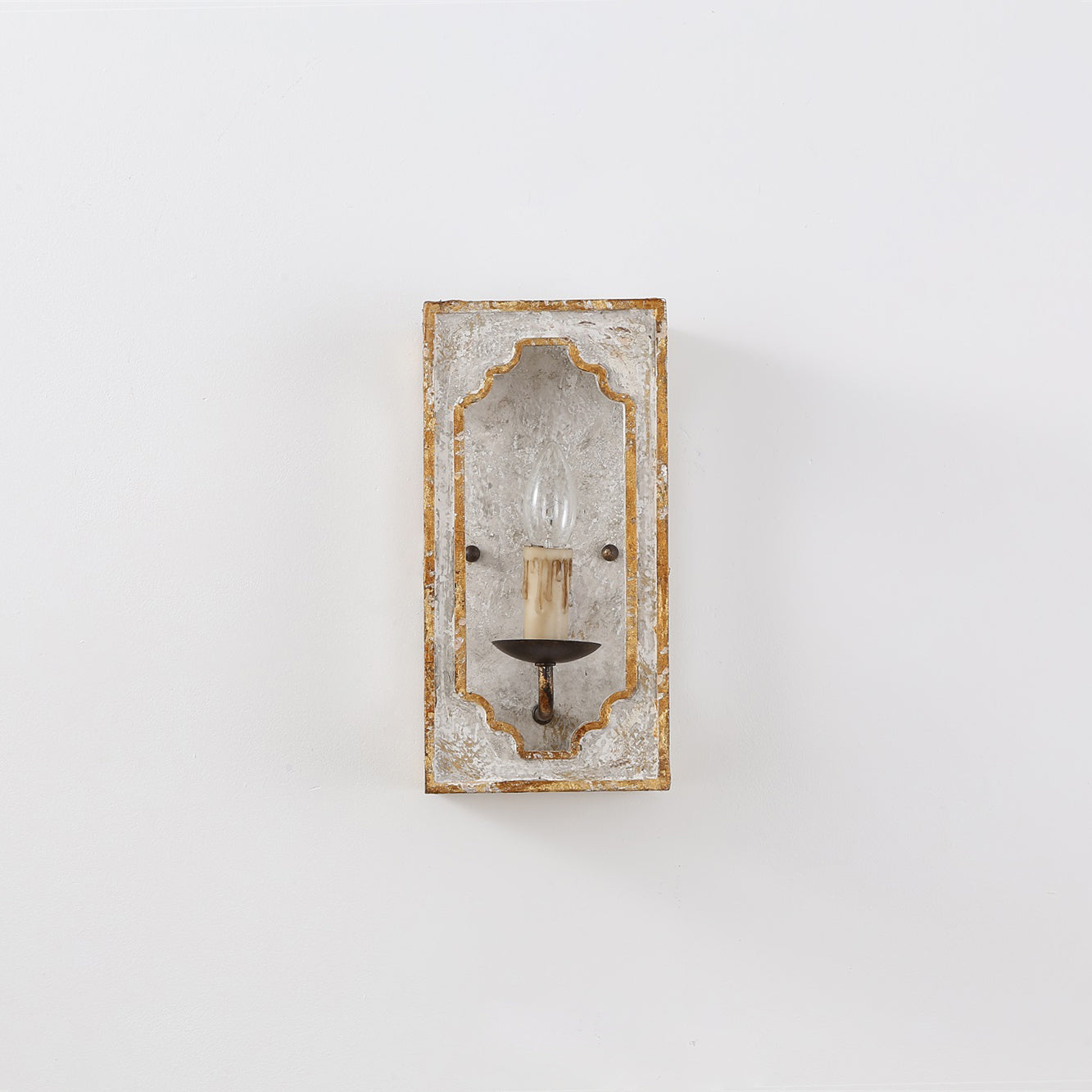 Vatnuvyd Rustic Cube Wooden Metal Sconce - Lamp Copper