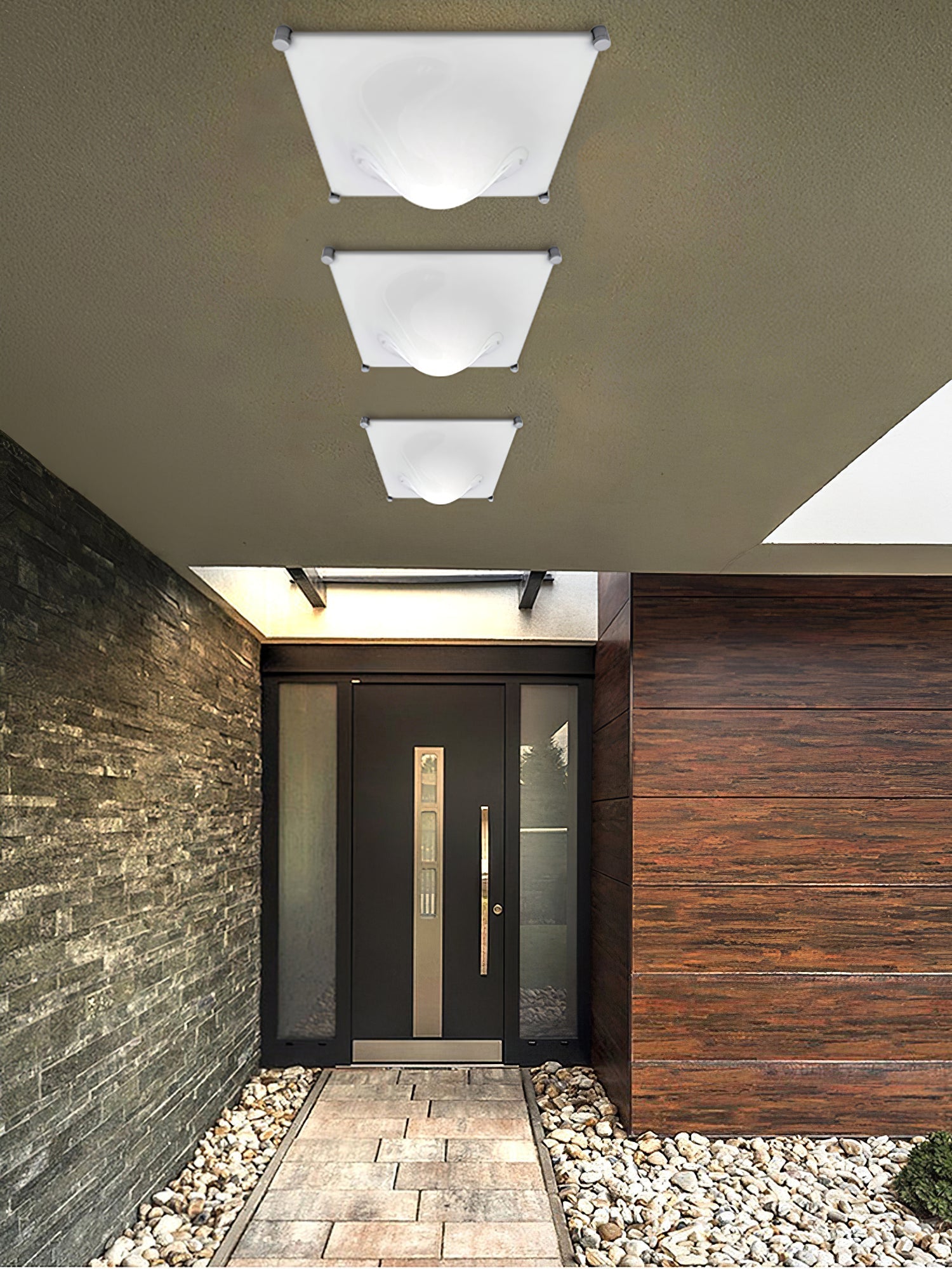 Bolla Ceiling Lamp Curved Triangle Shade Minimalist - Letslighting