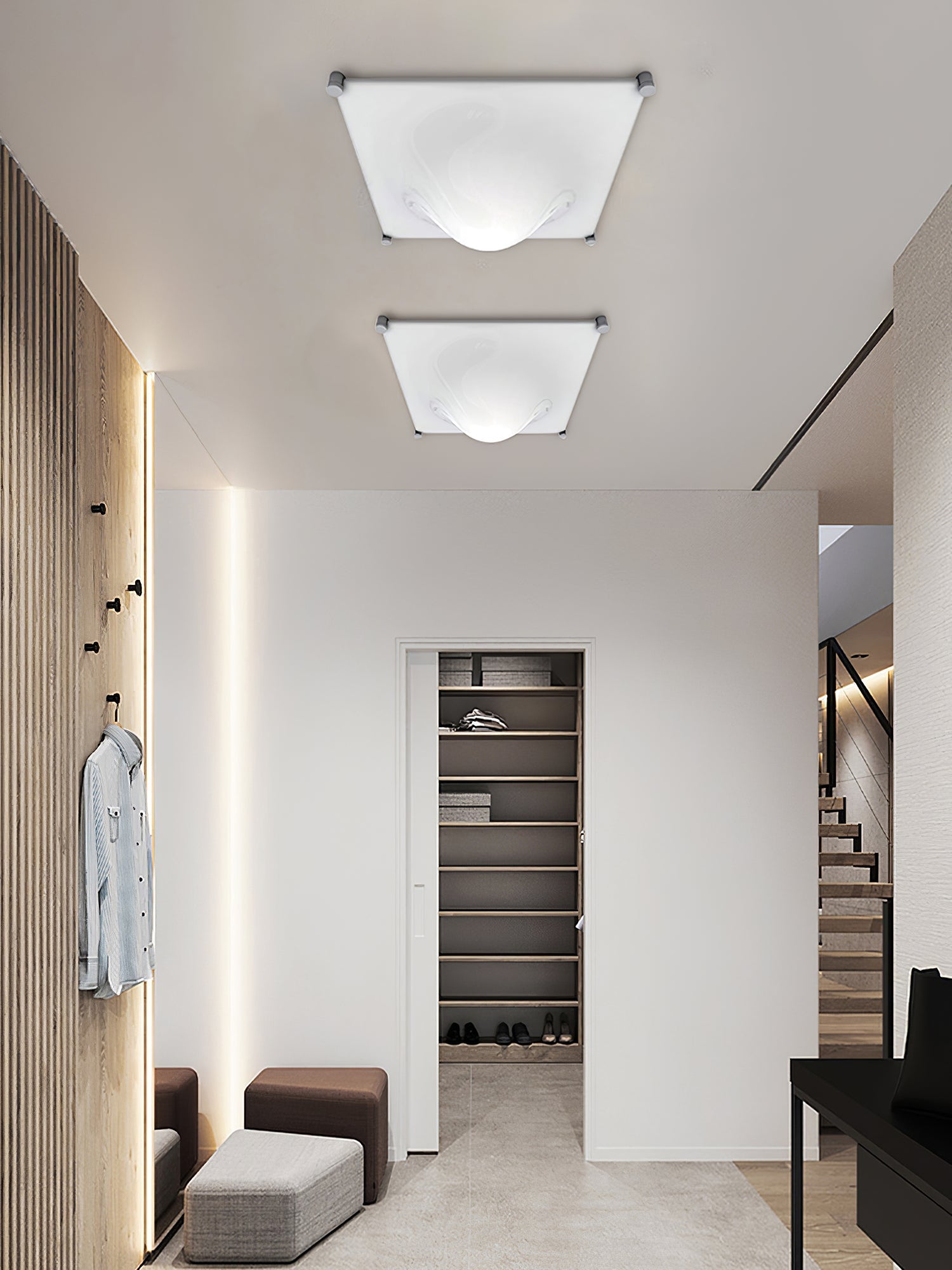 Bolla Ceiling Light Soft White Curves Elegant - Letslighting
