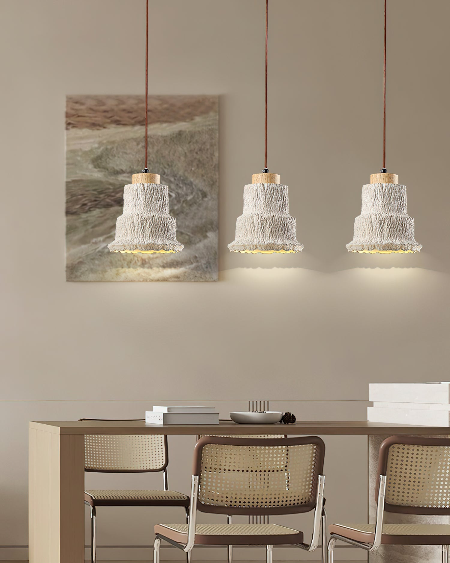Esilara Tiered Travertine Pendant Light - Letslighting