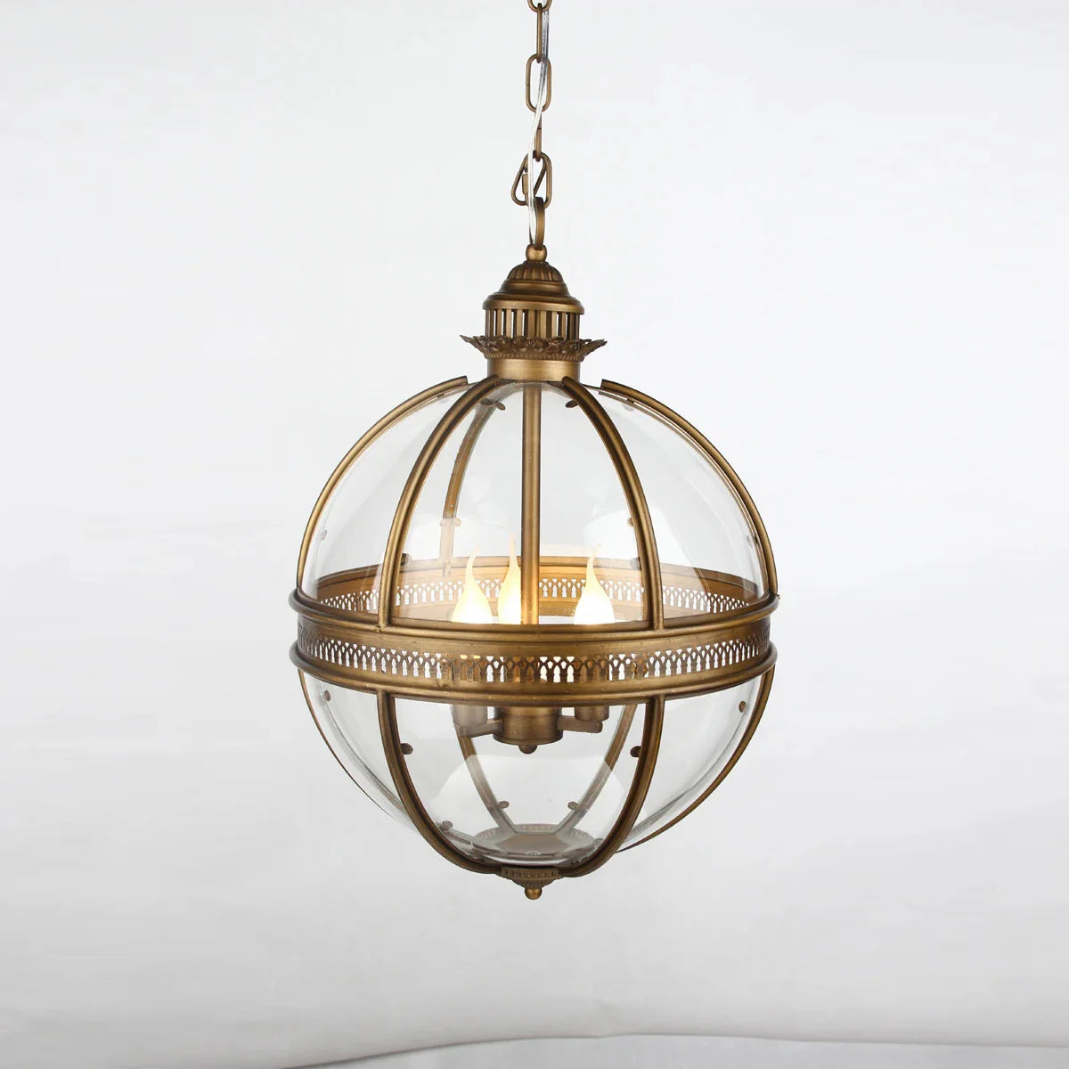 Silva Vintage Glass Metal Black Pendant Light Dining Room Bedroom