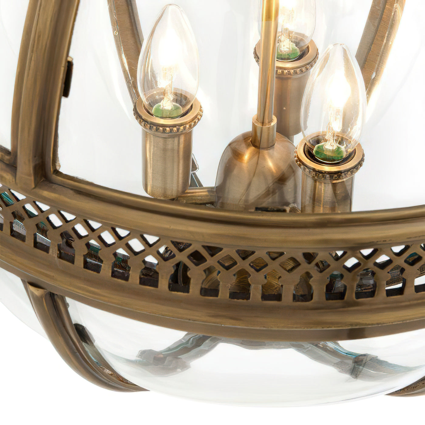 Svelte Vintage Industrial Metal Glass Pendant Light - Lamp Copper