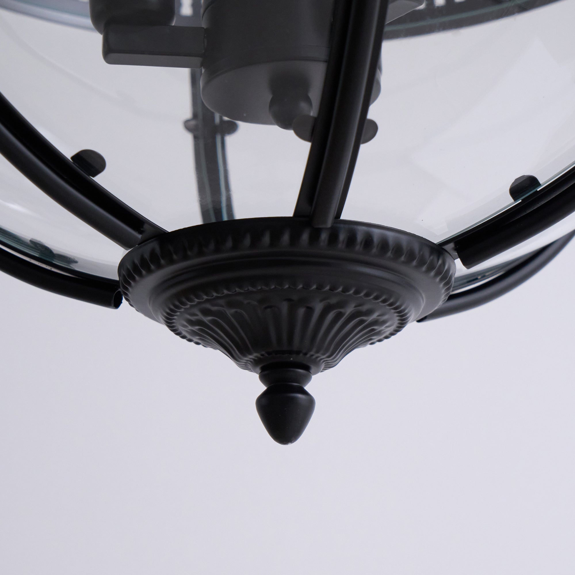Svelte Vintage Industrial Metal Glass Pendant Light - Lamp Copper