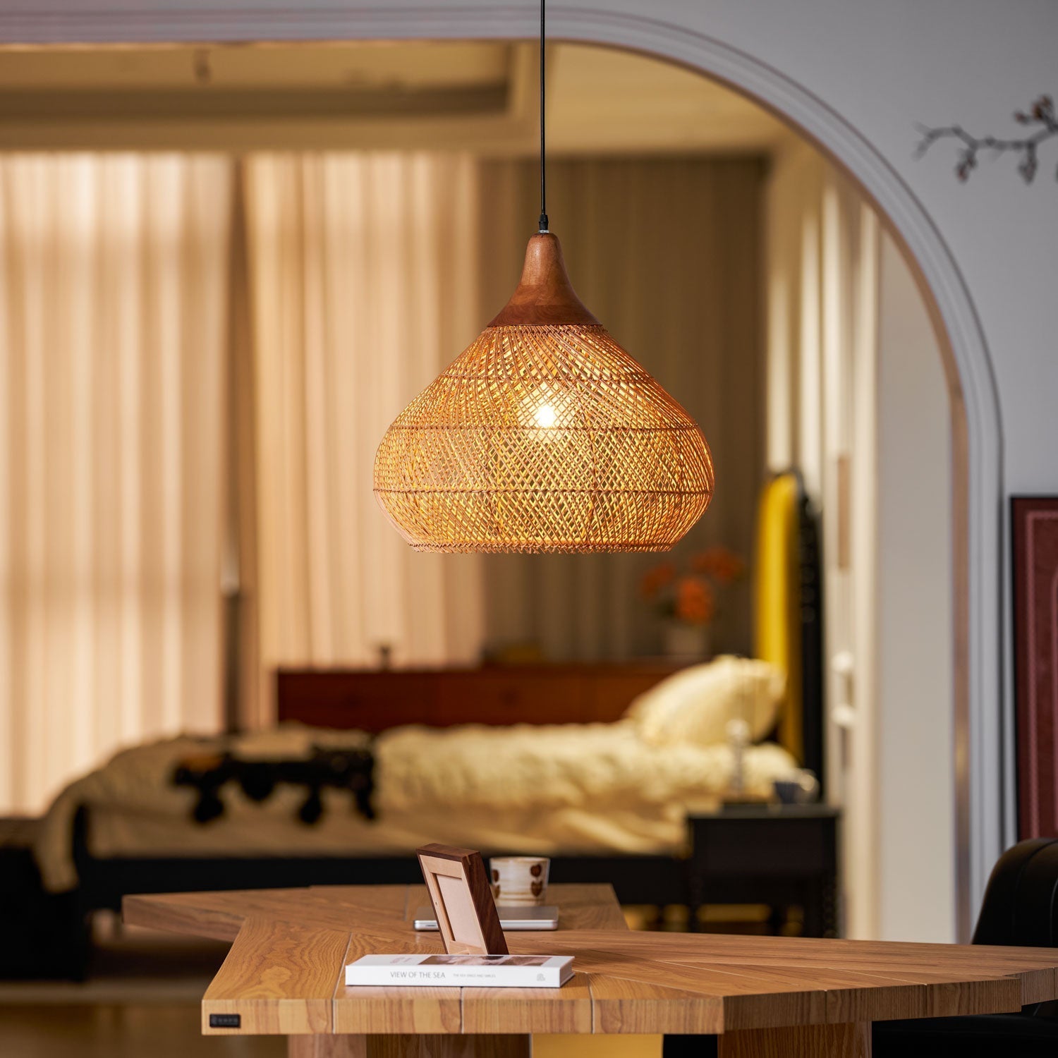 Braided Rattan Pendant Lamp - Blowlighting