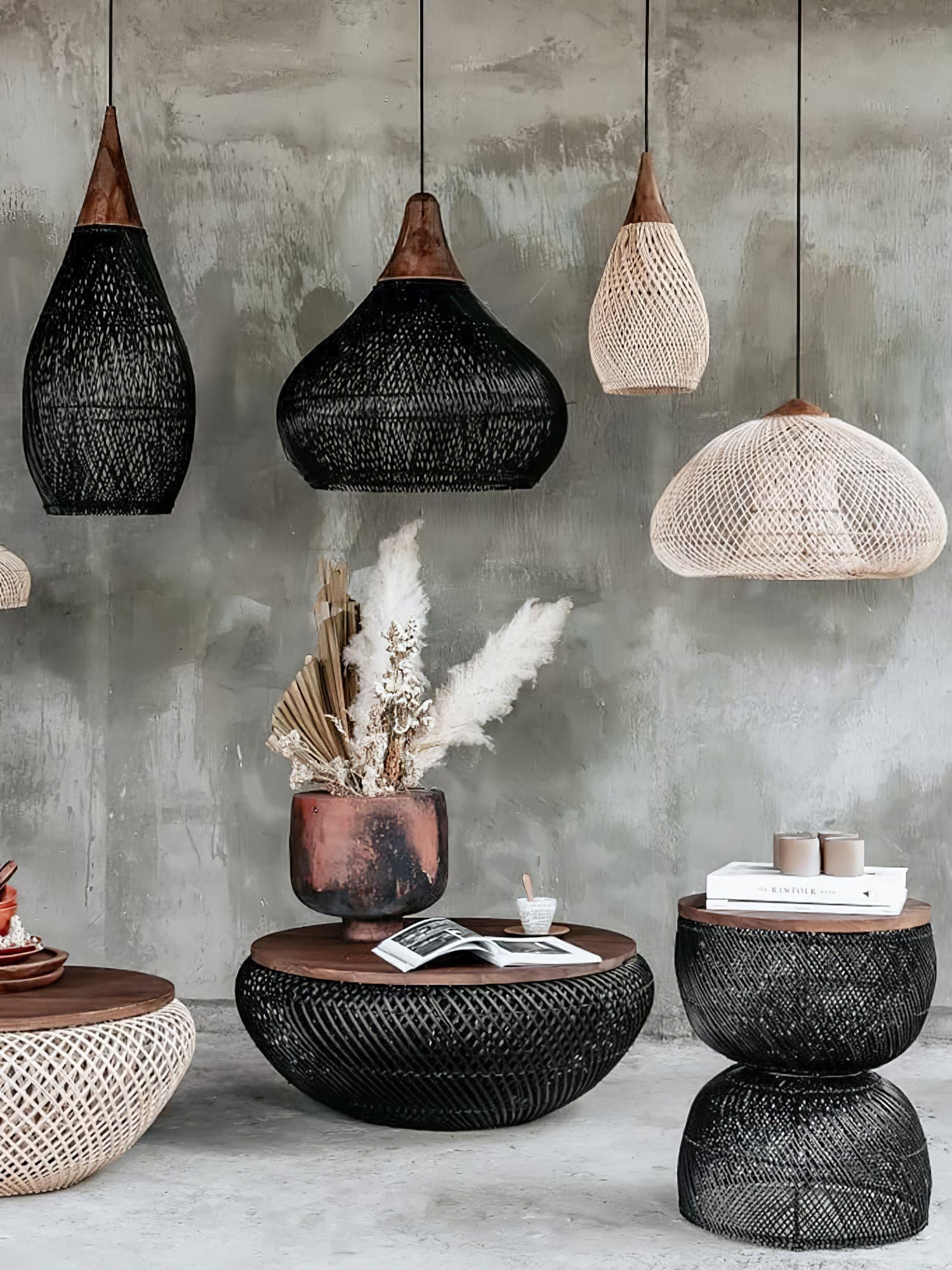 Braided Rattan Pendant Lamp - Blowlighting