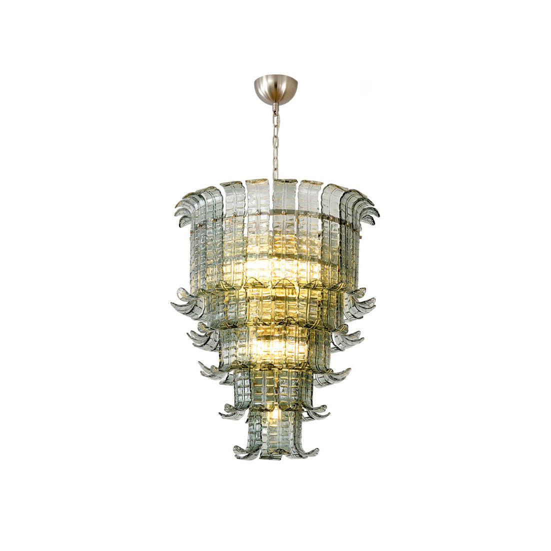 Aether Postmodern Luxury Glass Metal Chandelier - Lamp Copper