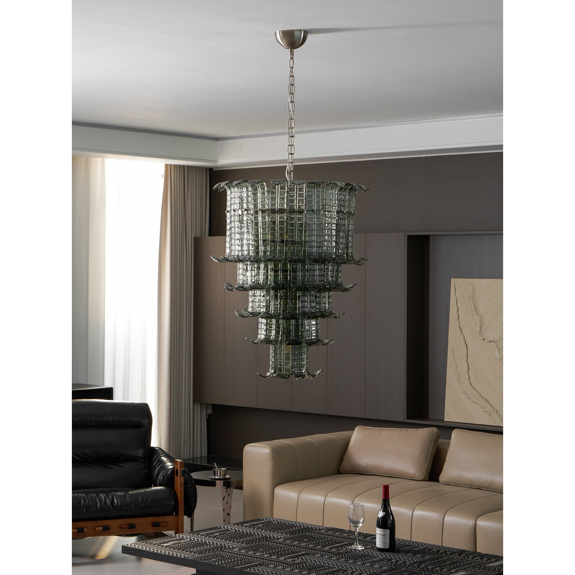 Aether Postmodern Luxury Glass Metal Chandelier - Lamp Copper