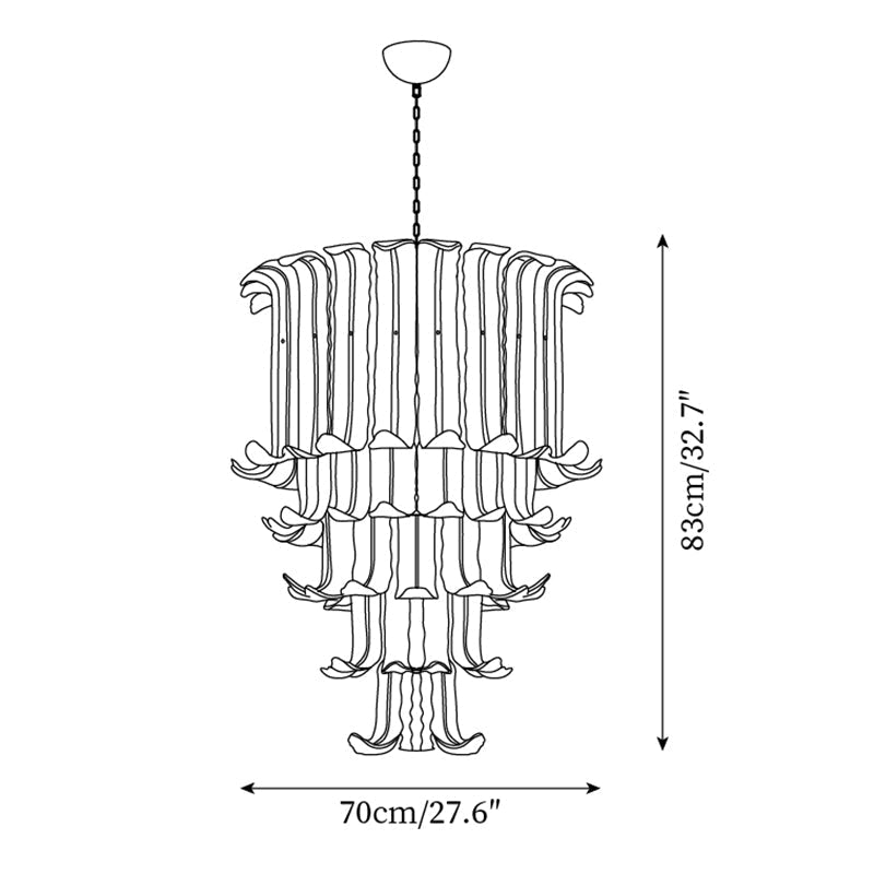 Brasher Chandelier Murano Glass Tiered Elegant - Letslighting