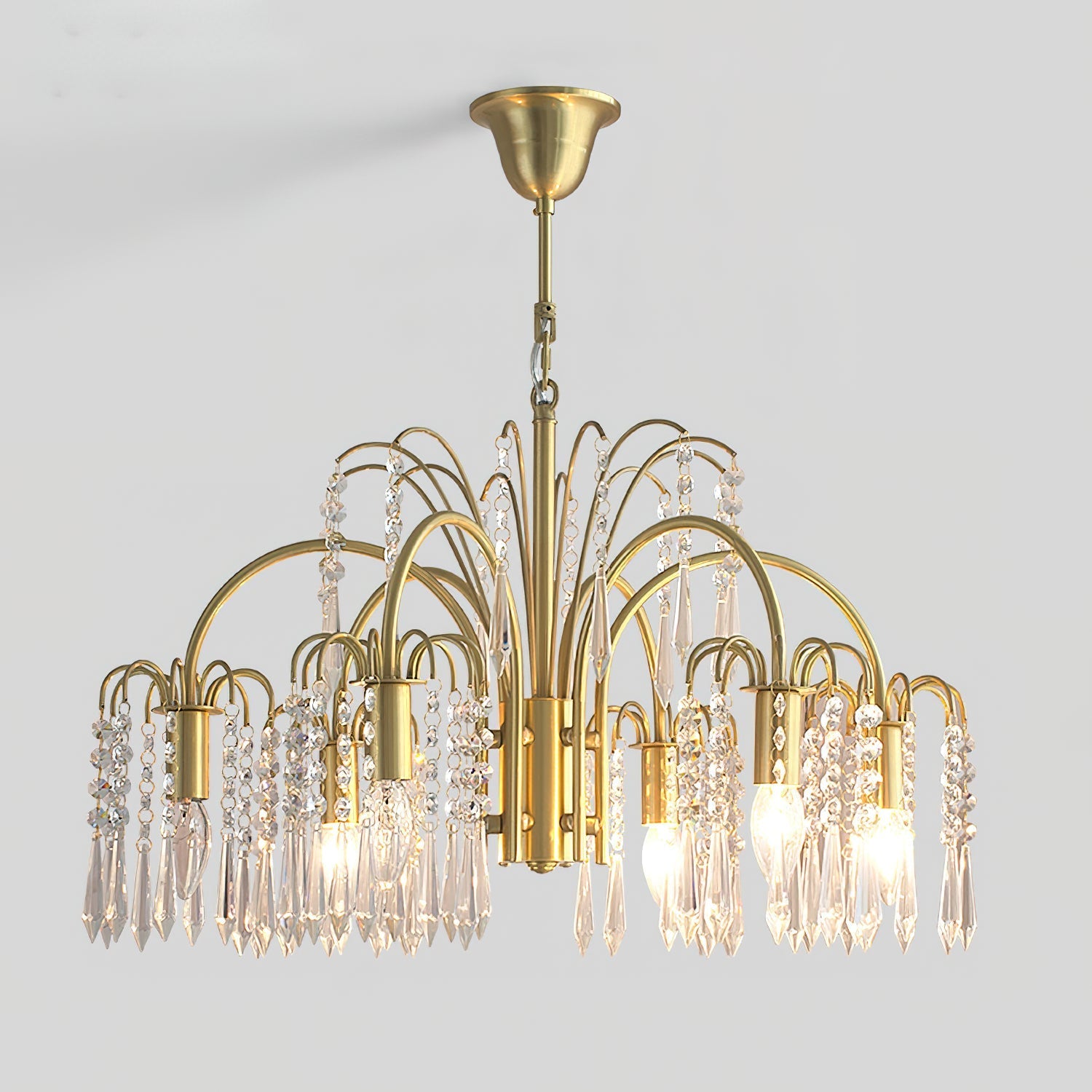 Voyant Premium Luxury Candle Crystal Chandelier - Lamp Copper