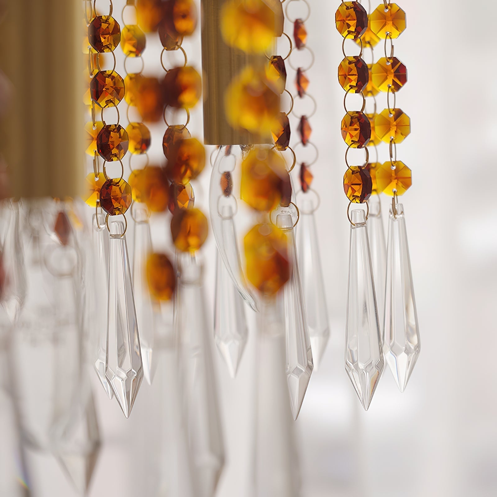 Voyant Premium Luxury Candle Crystal Chandelier - Lamp Copper