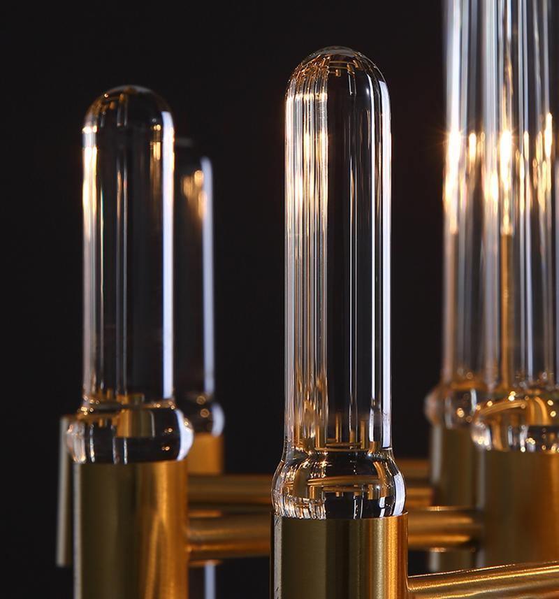 Solara Chandelier Antique Brass Starburst - Letslighting