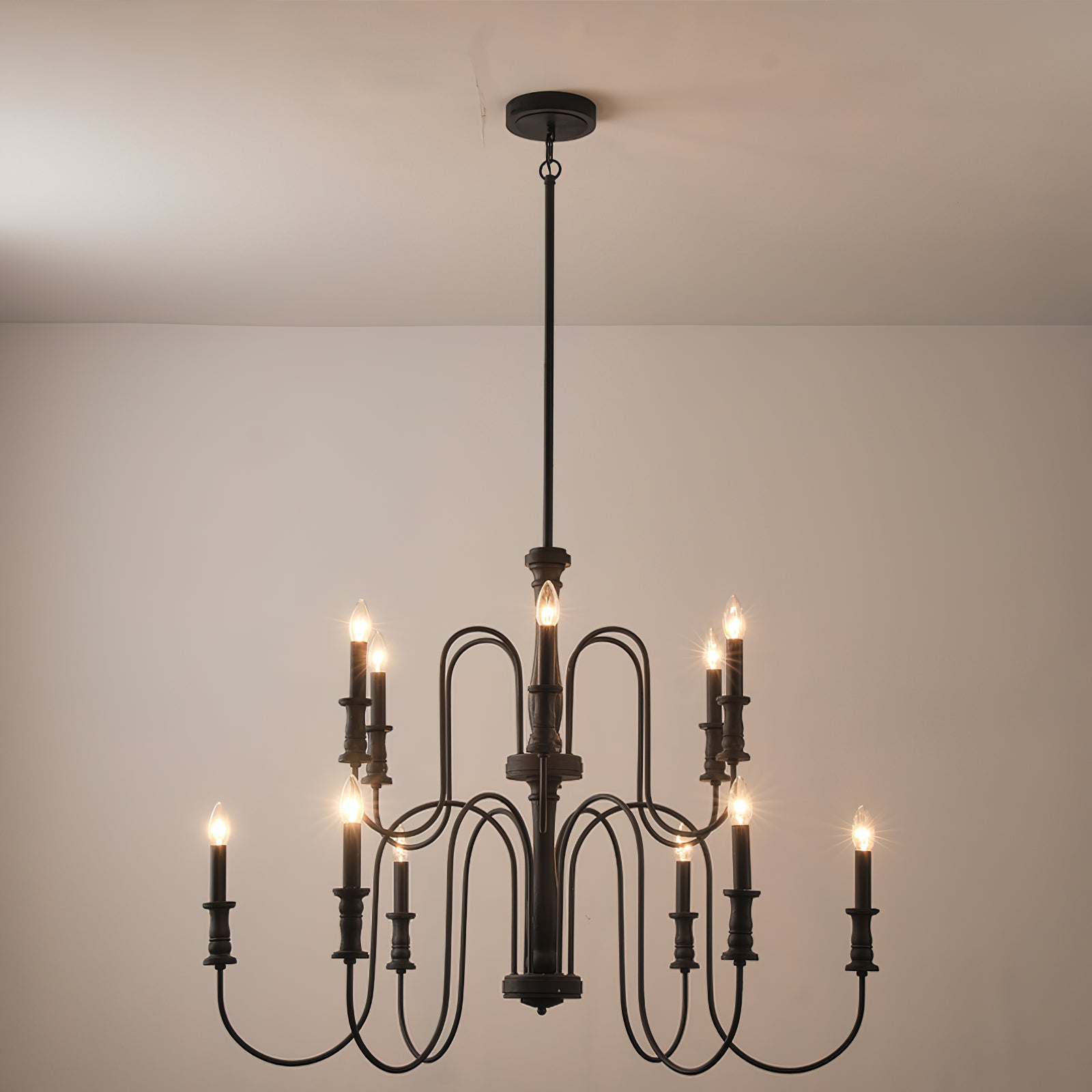 Volo Postmodern Luxury Wooden Metal Chandelier - Lamp Copper