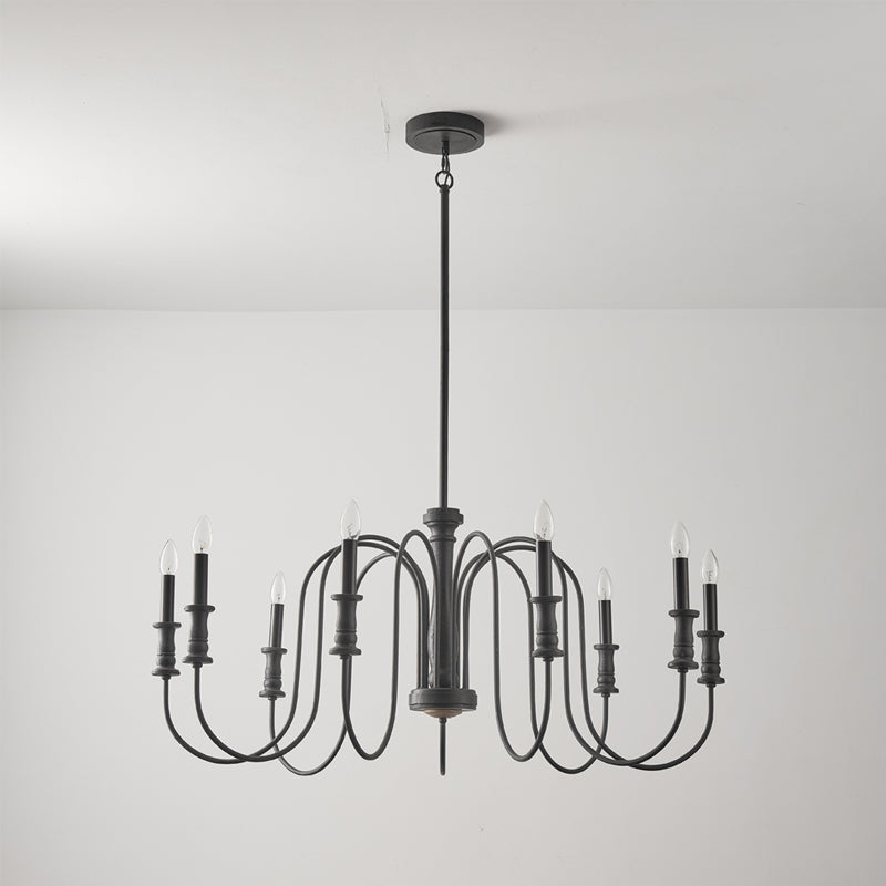 Volo Postmodern Luxury Wooden Metal Chandelier - Lamp Copper