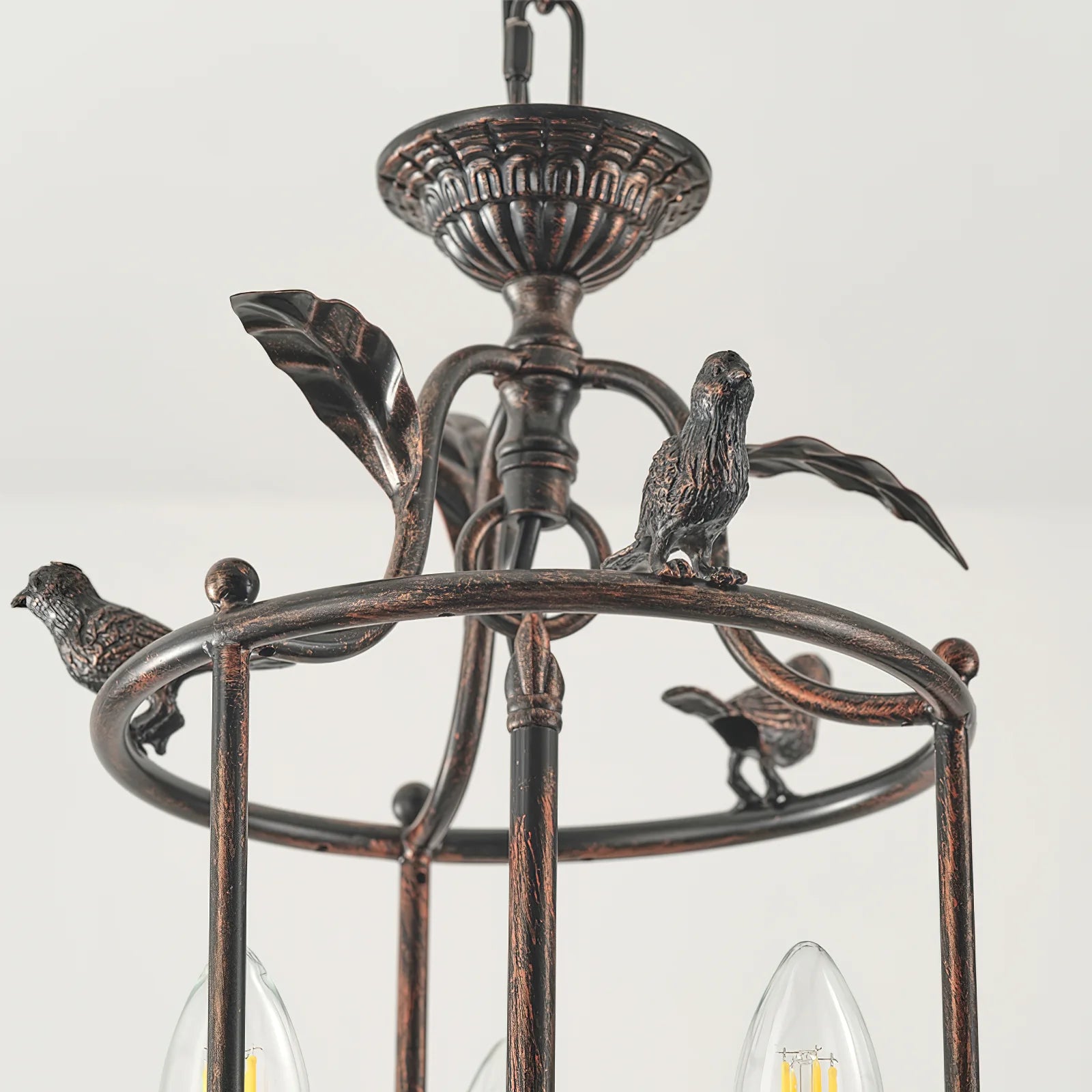 Silva Vintage Metal Bronze Gold Pendant Light Dining Room Bedroom