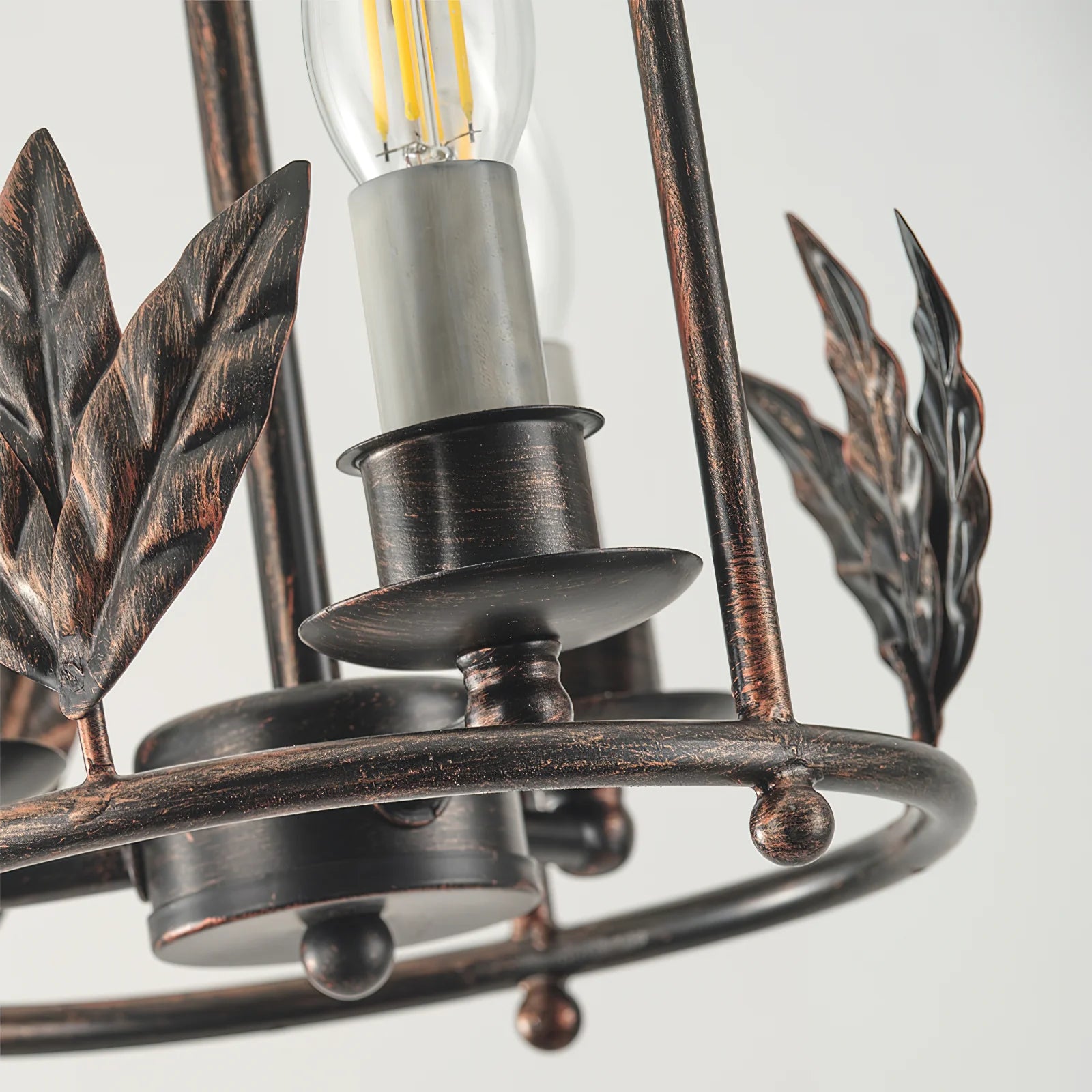 Silva Vintage Metal Bronze Gold Pendant Light Dining Room Bedroom