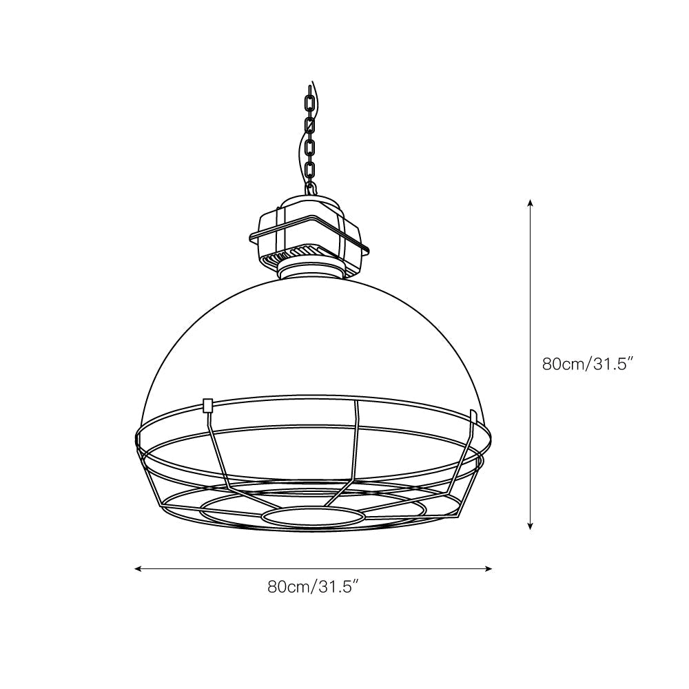 Astra Vintage Industrial Brilliant Metal Pendant Light - Lamp Copper