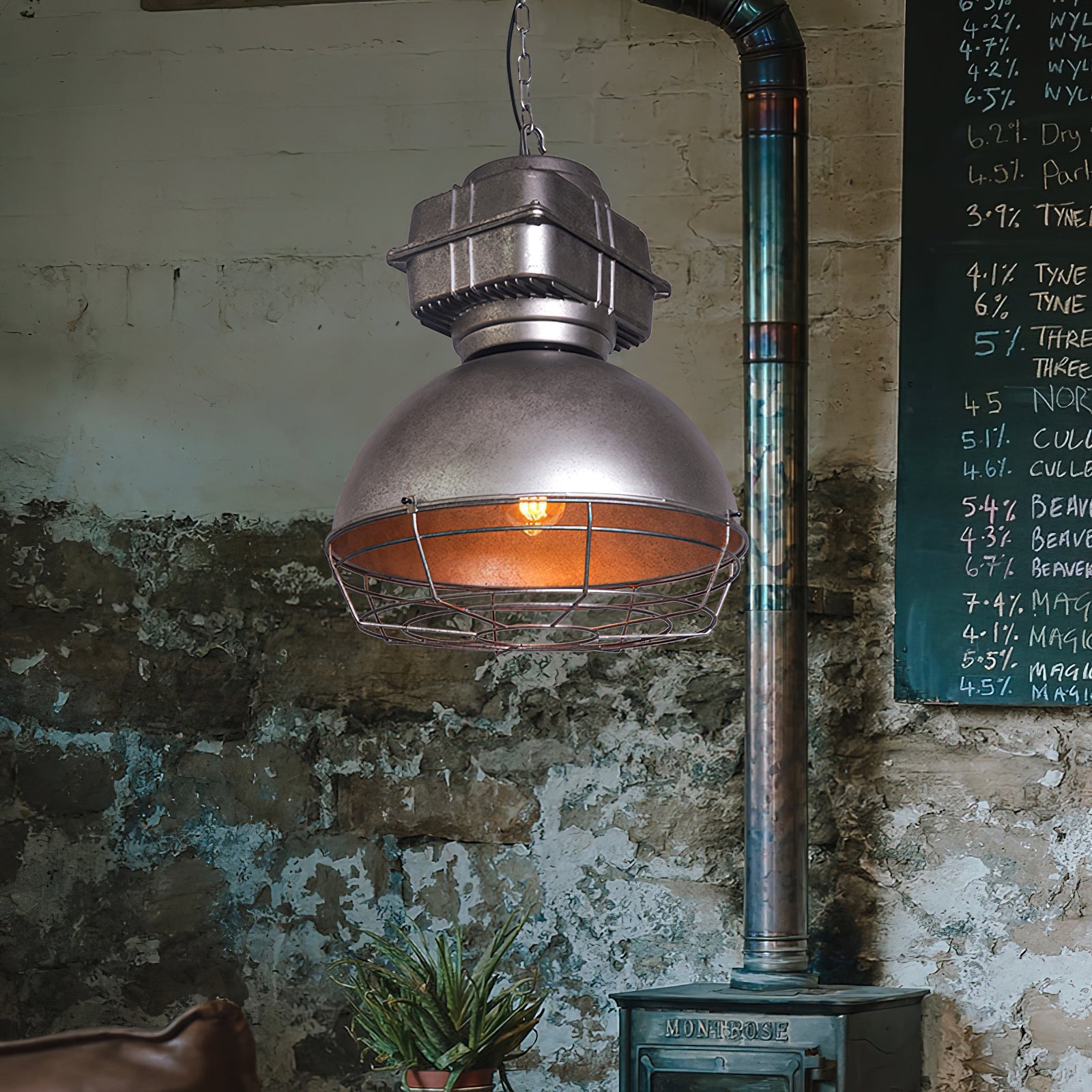 Astra Vintage Industrial Brilliant Metal Pendant Light - Lamp Copper